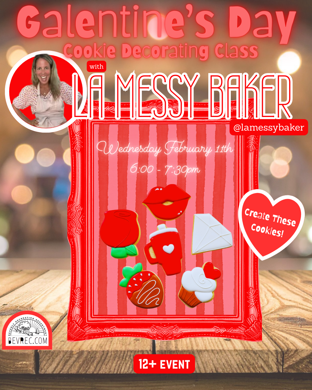 Galentine's Day Cookie Decorating Class with La Messy Baker