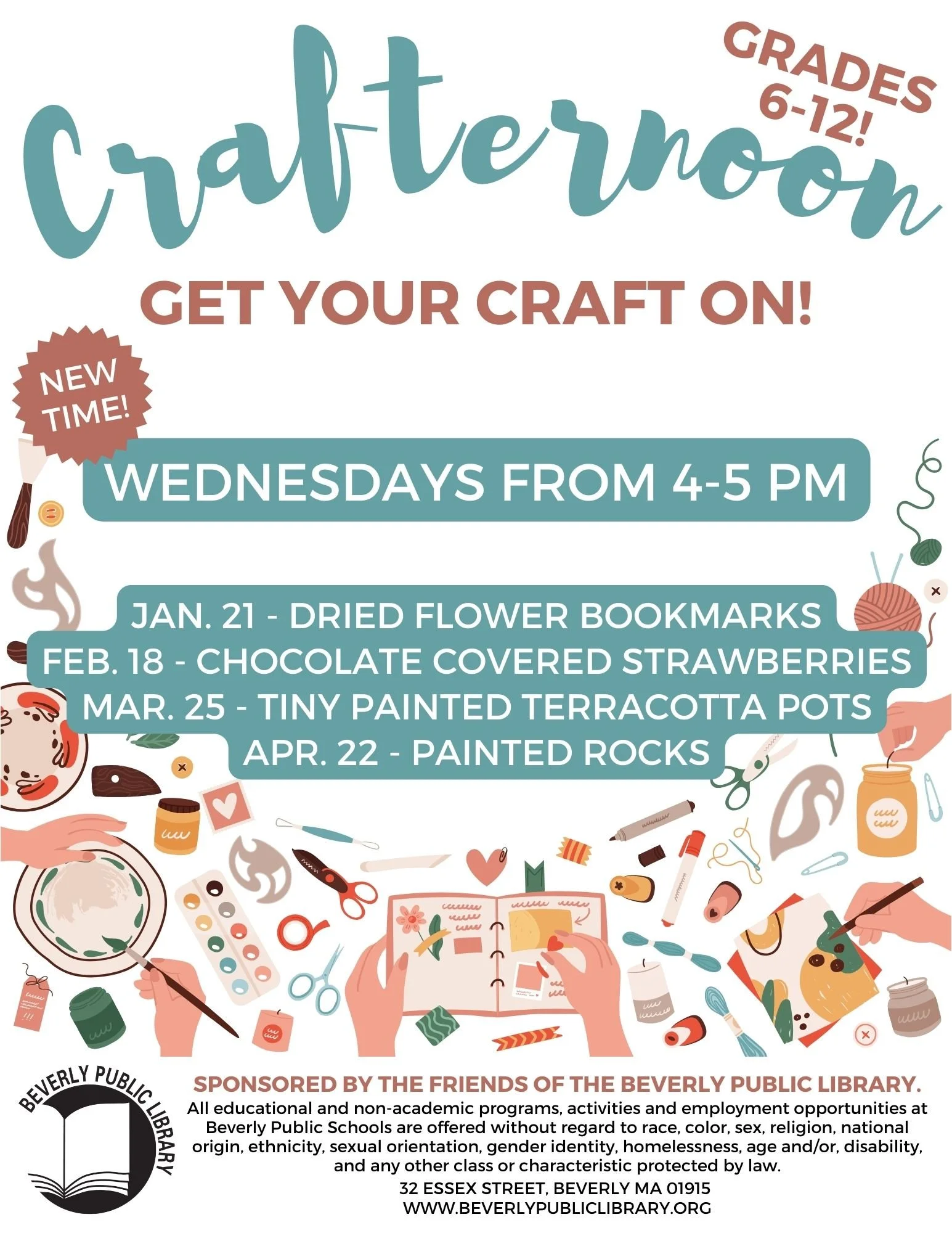 Crafternoon @ BPL for Grades 6 - 12