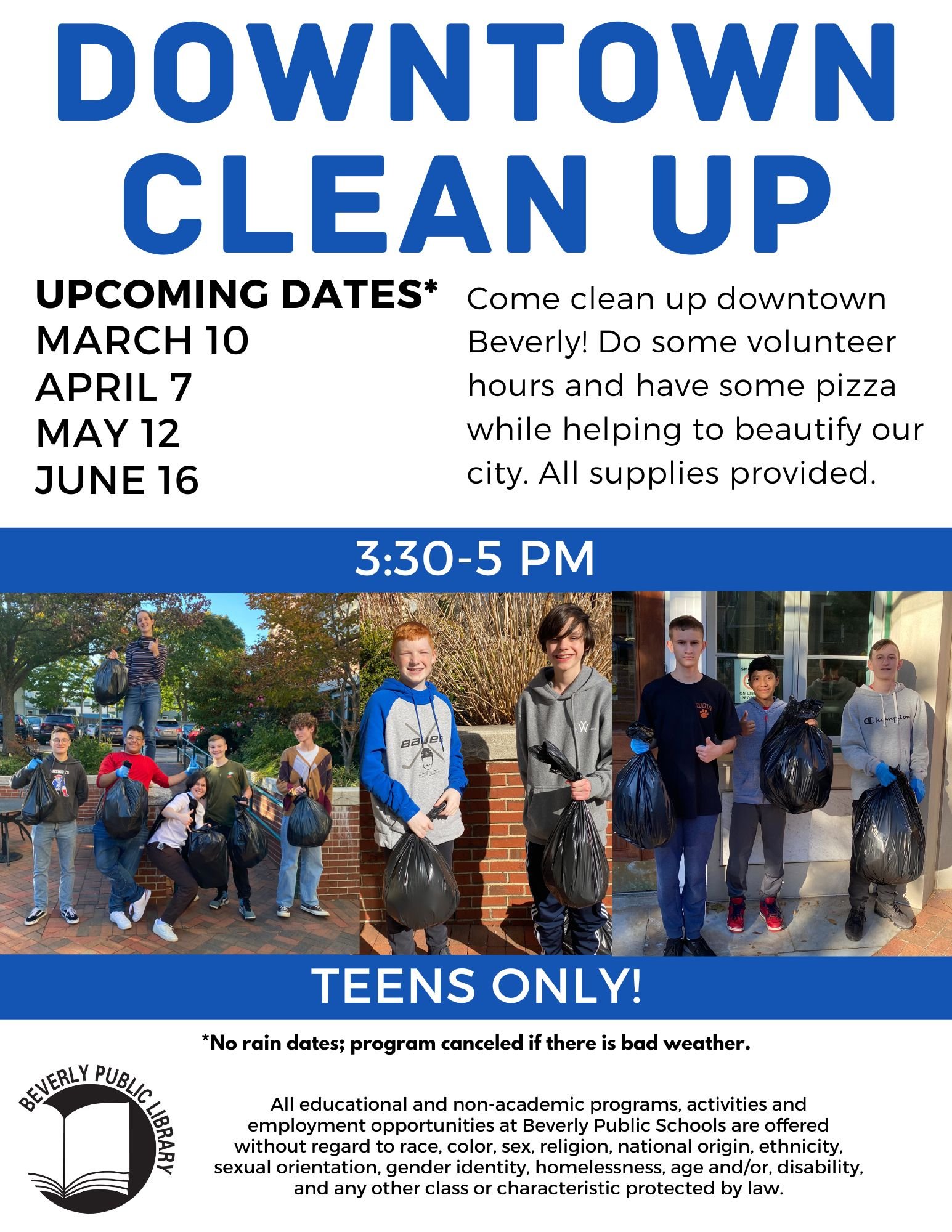 Downtown Cleanup for Teens Only!