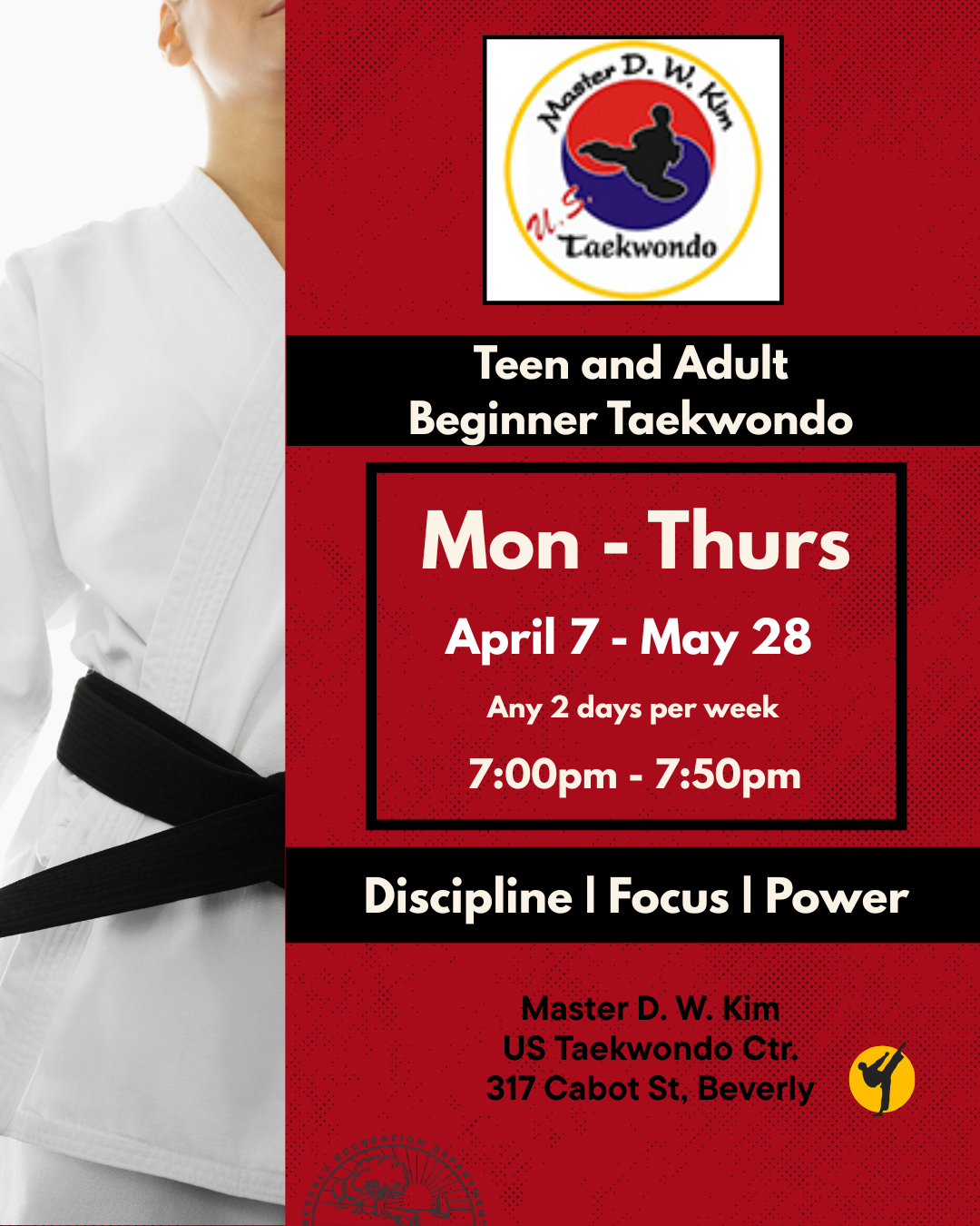 Teen/Adult Beginner Taekwondo with US Taekwondo Ctr