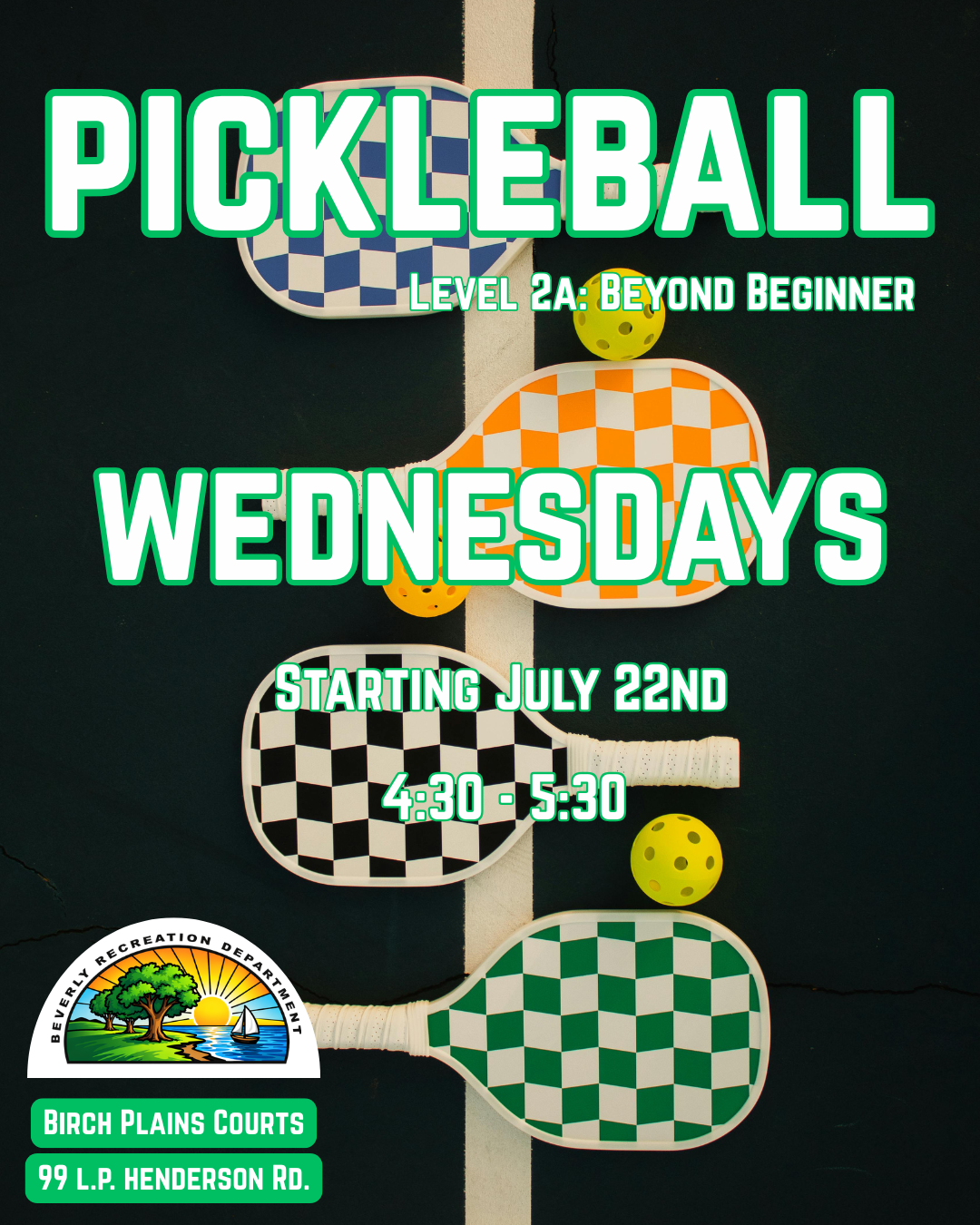 Pickleball Level 2A: Beyond Beginner Clinic