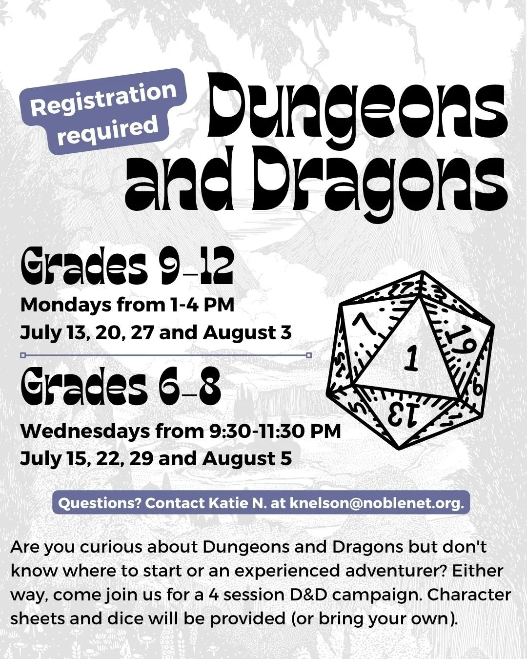 Dungeons &amp; Dragons @BPL: Grades 9-12 