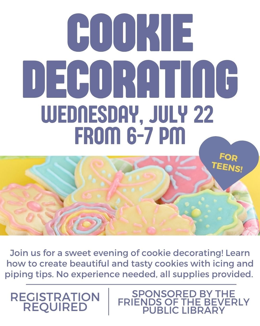 Cookie Decorating for Teens! @BPL