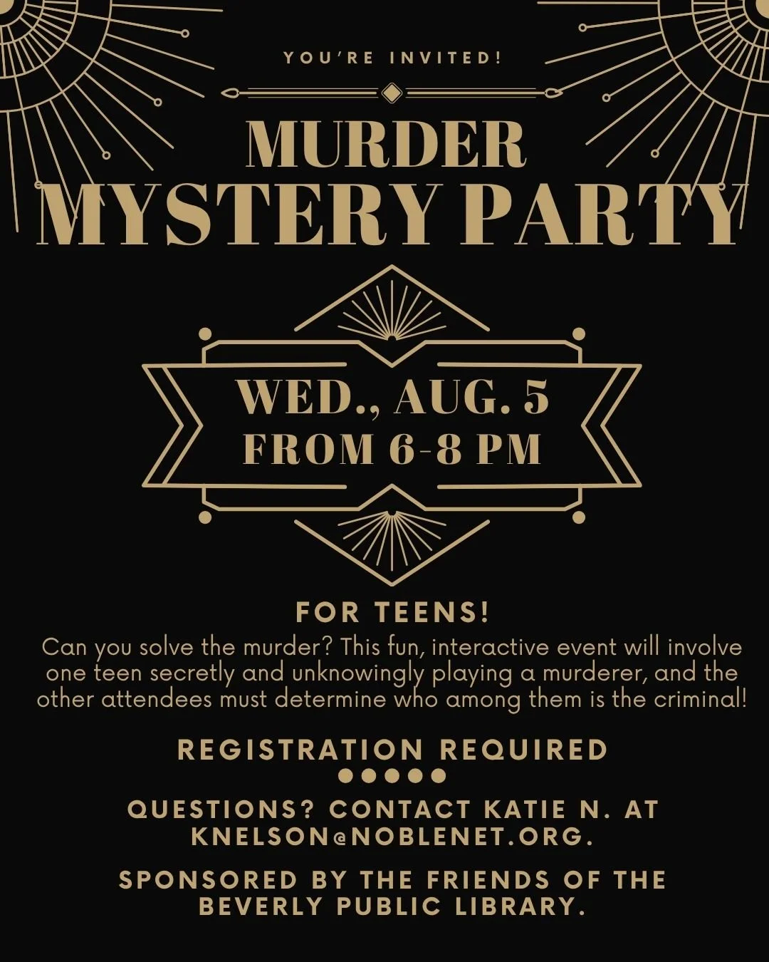 Murder Mystery Party for Teens! @BPL