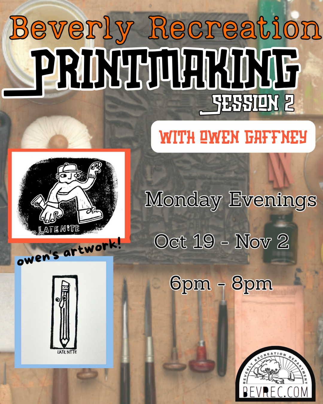 Printmaking with Owen: 3-Week Session #2