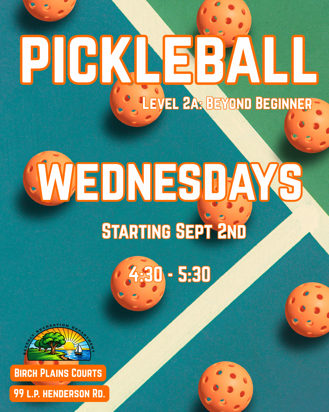 Pickleball Level 2A: Beyond Beginner Clinic