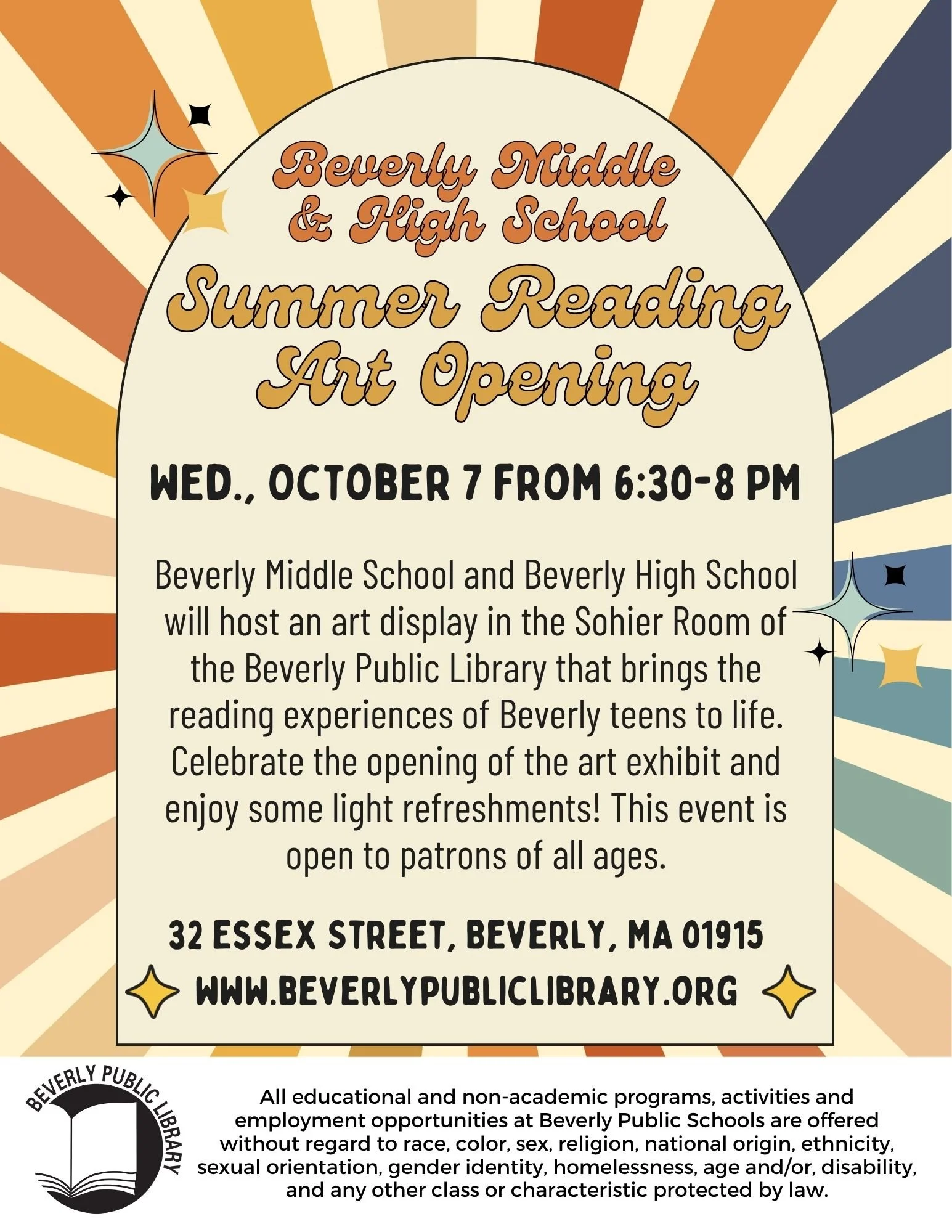 BHS & BMS Summer Reading Art Opening 