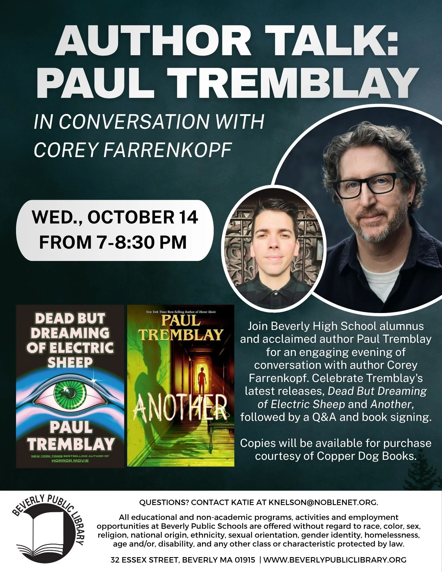 Author Talk: Paul Tremblay