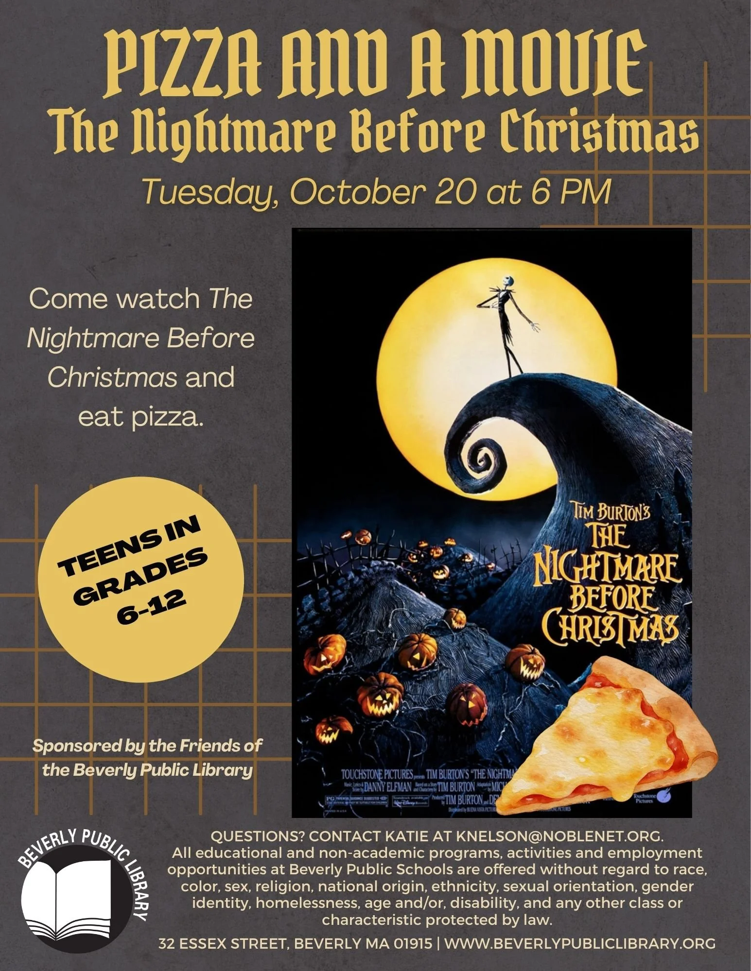 Pizza and a Movie: For Teens!