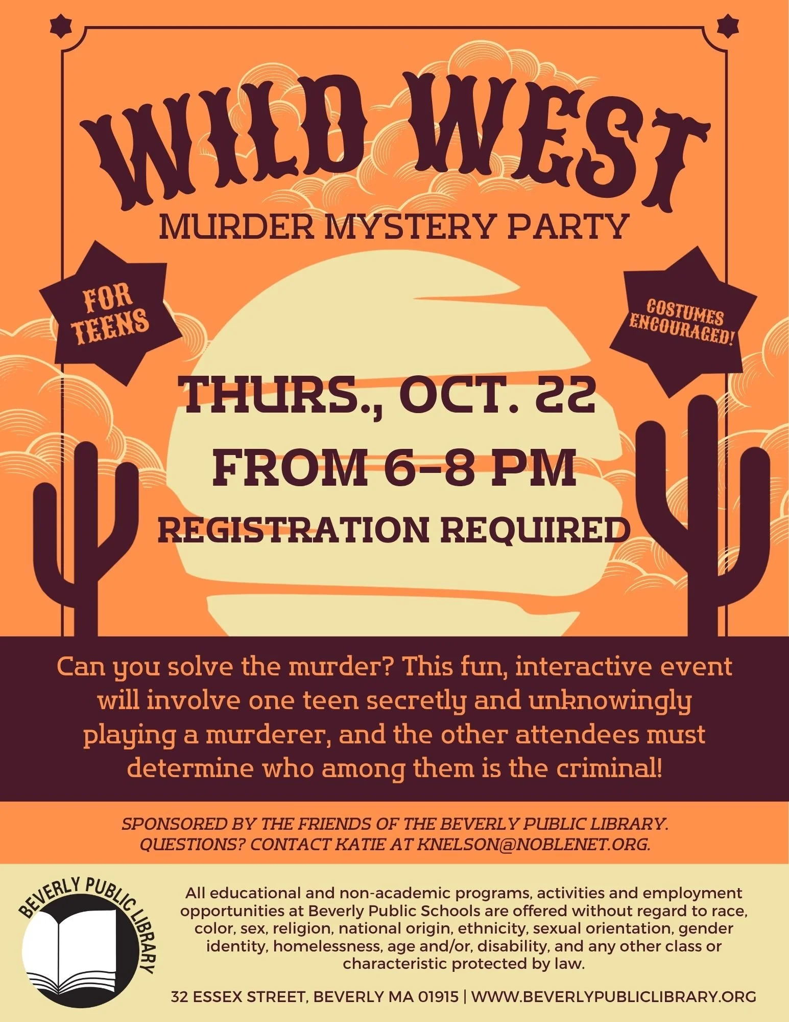 Wild West Murder Mystery Party for Teens