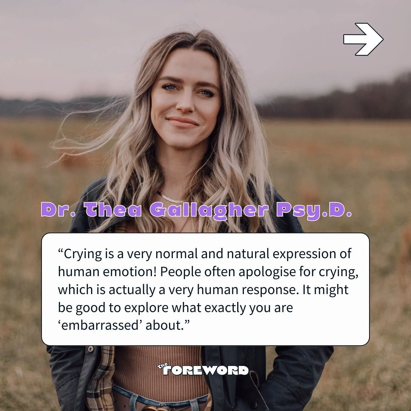 Ok, so you cried at work? We spoke to Dr Thea Gallagher about why that&rsquo;s perfectly okay 💜. Read the full article in our weekly newsletter. 

Sign up via the link in bio or DM us for this edition.