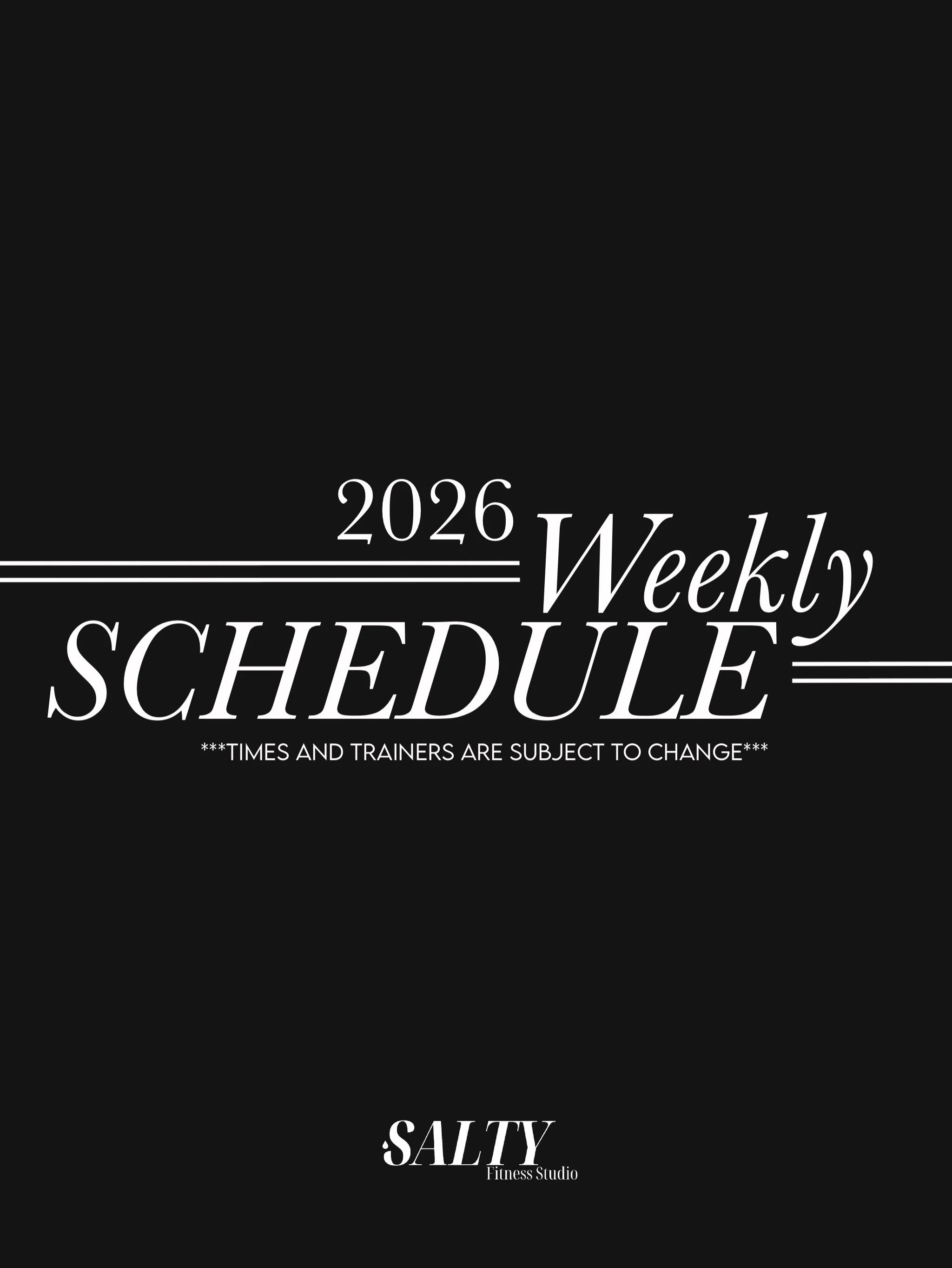 Summer&rsquo;s coming, which means schedules will be crazy for all! We&rsquo;ve updated our schedule based on our current trainers, but please know that times and trainers are subject to change. 

#saltyfitnessstudio #gymschedule #orangecountygym #fe