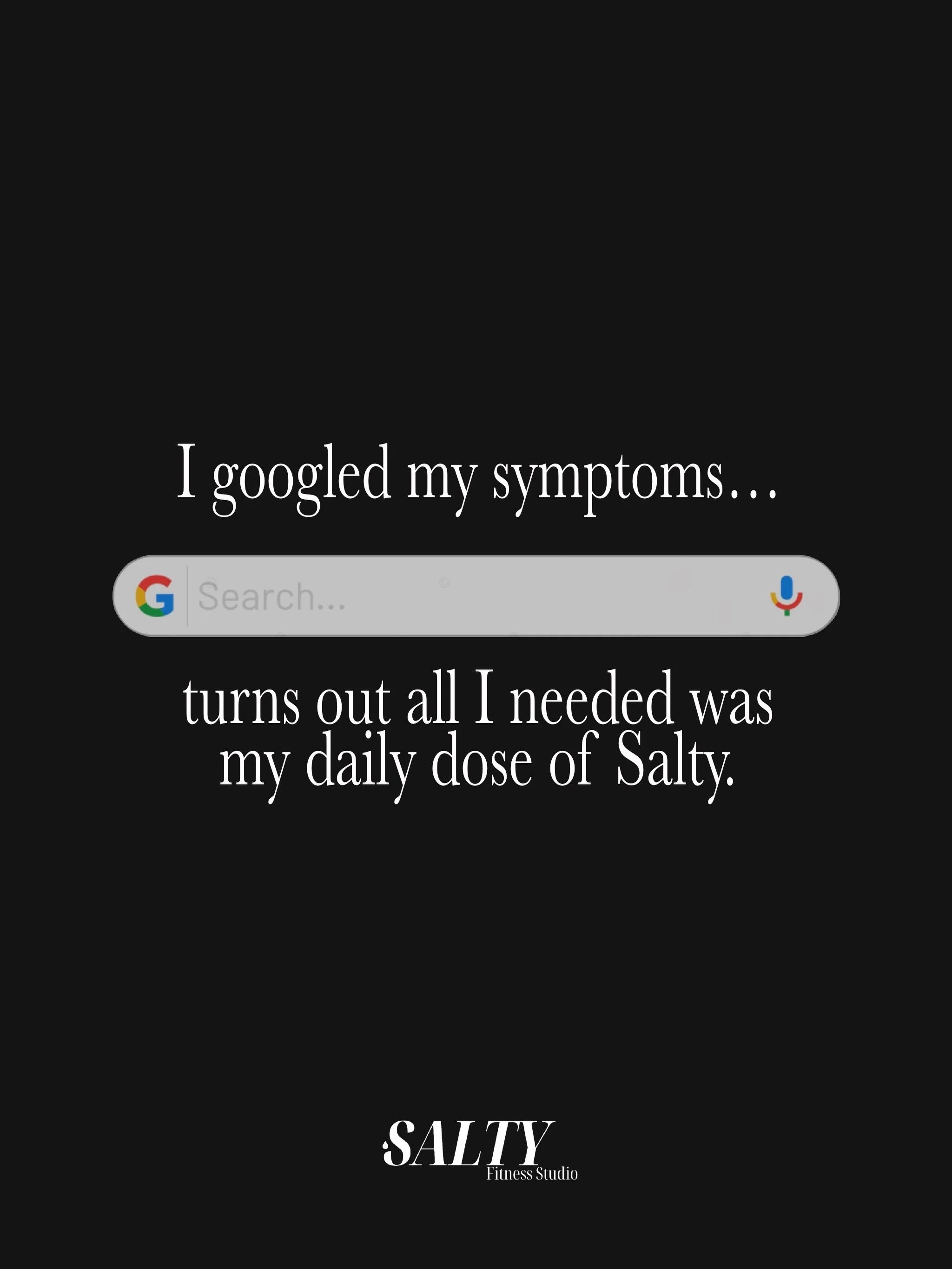 Turns out the cure is simply showing up for yourself!

At Salty, it&rsquo;s more than a workout.
It&rsquo;s stress relief.
Confidence.
Energy.
A reset button for your day.

Your daily dose of Salty just hits different.

#saltyfitnessstudio #workout #