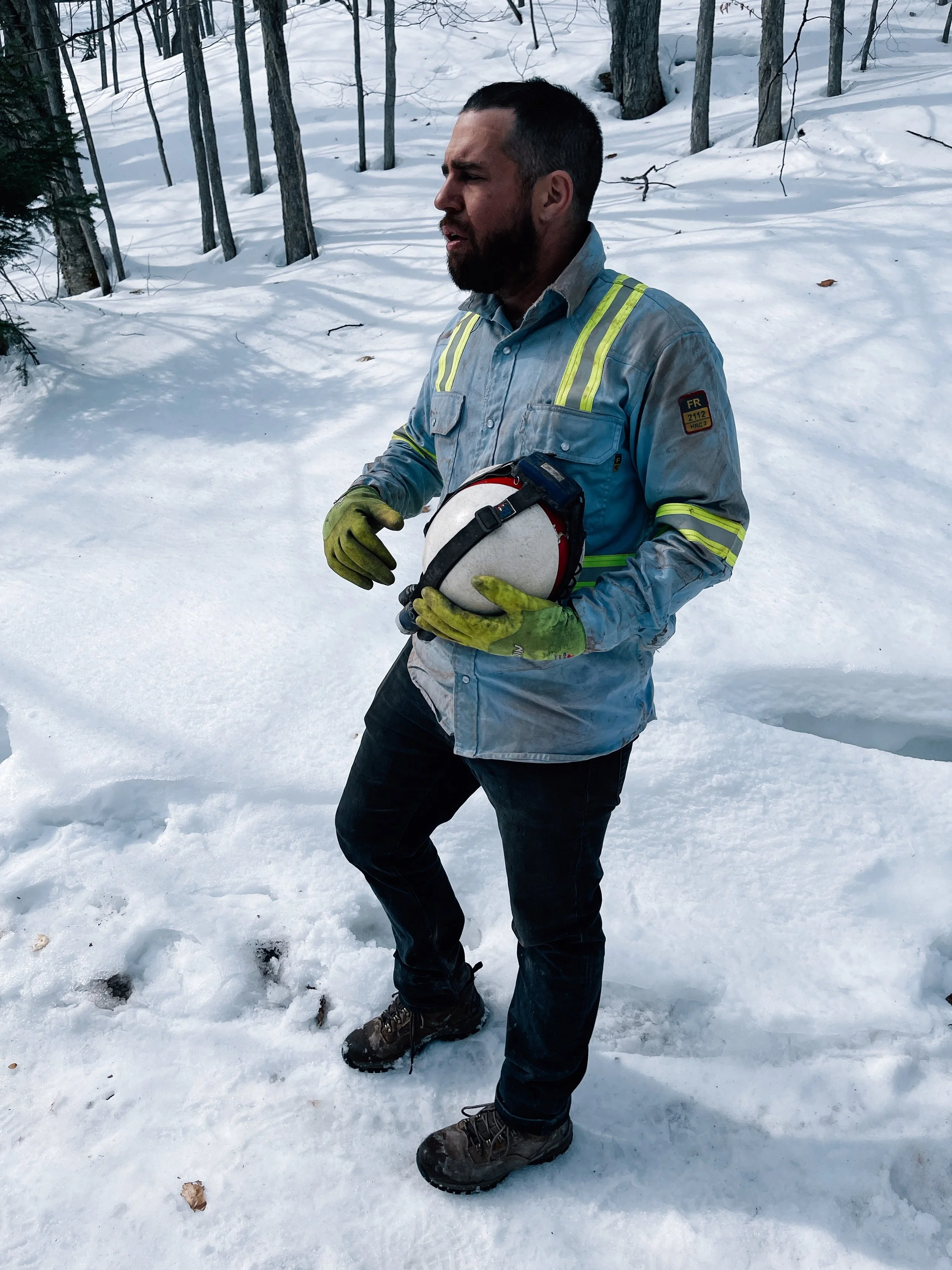 Producer Jonny, coughing up some mine air after his stellar scene acting as the foreman. 