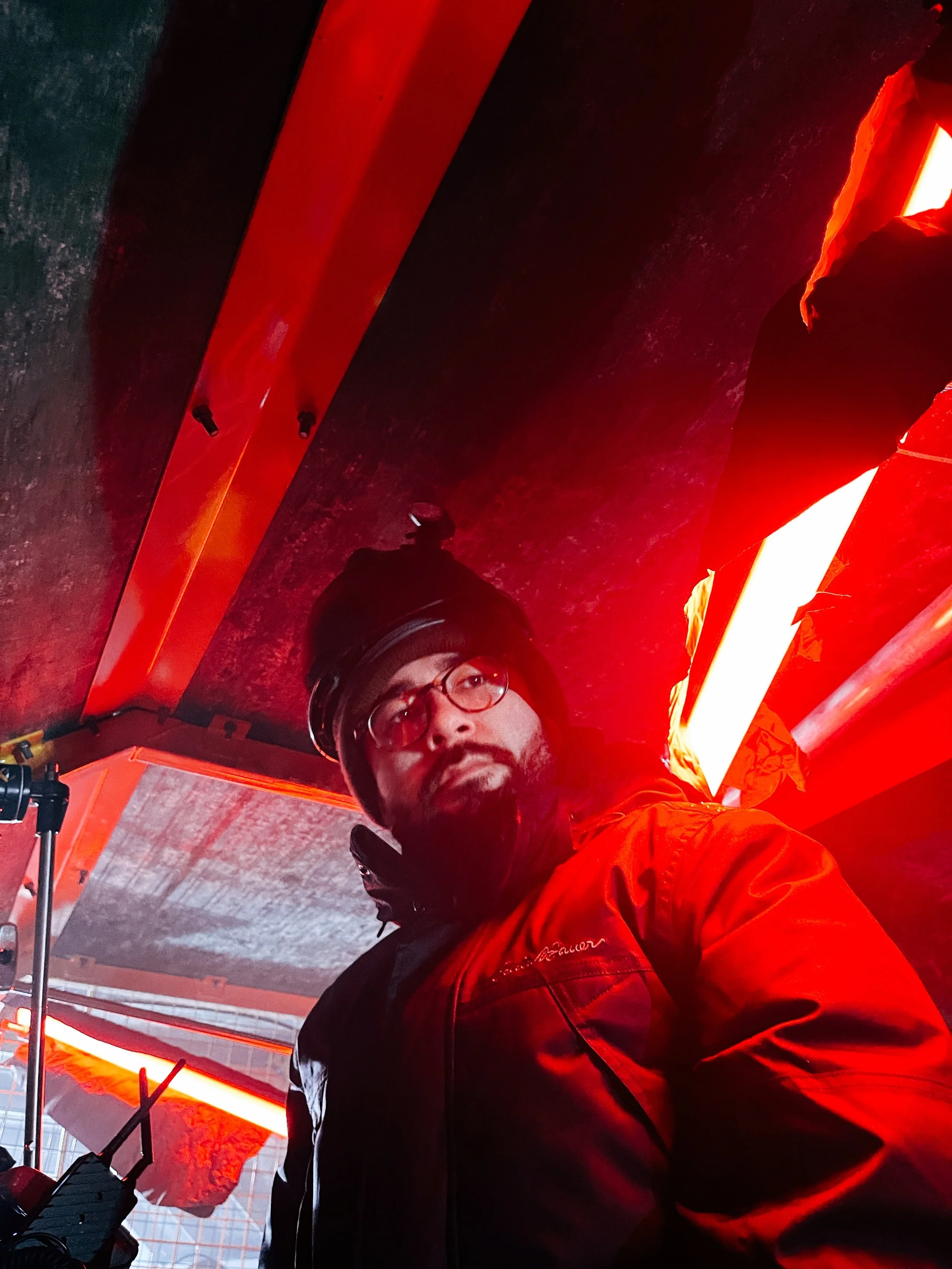 Nick on the tram in the mine, Houghton, MI.