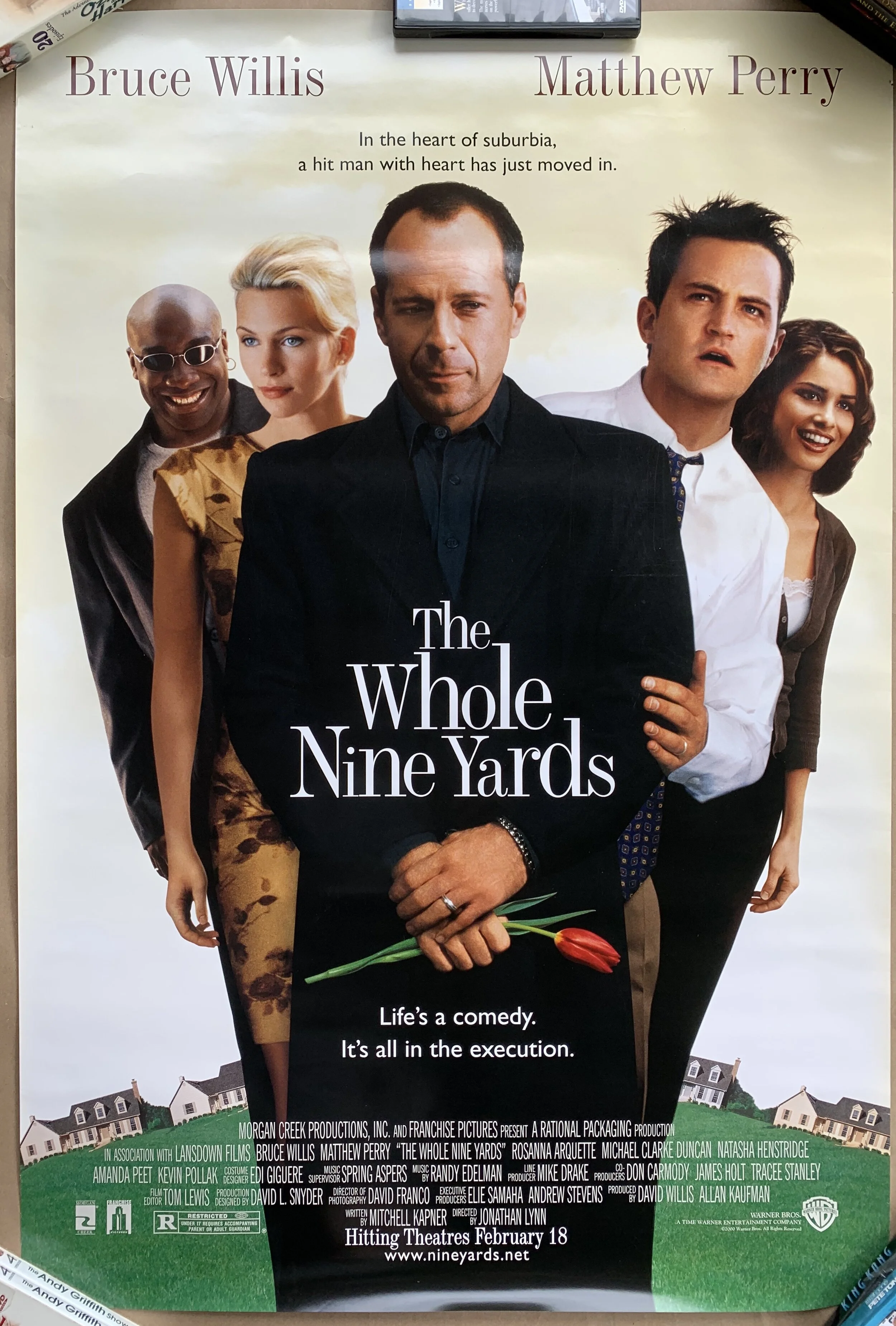 WHOLE NINE YARDS (2000) Original Theatrical Advance One-Sheet Movie Poster Bruce Willis Matthew Perry Crime Comedy FEROCIOUS POSTERS