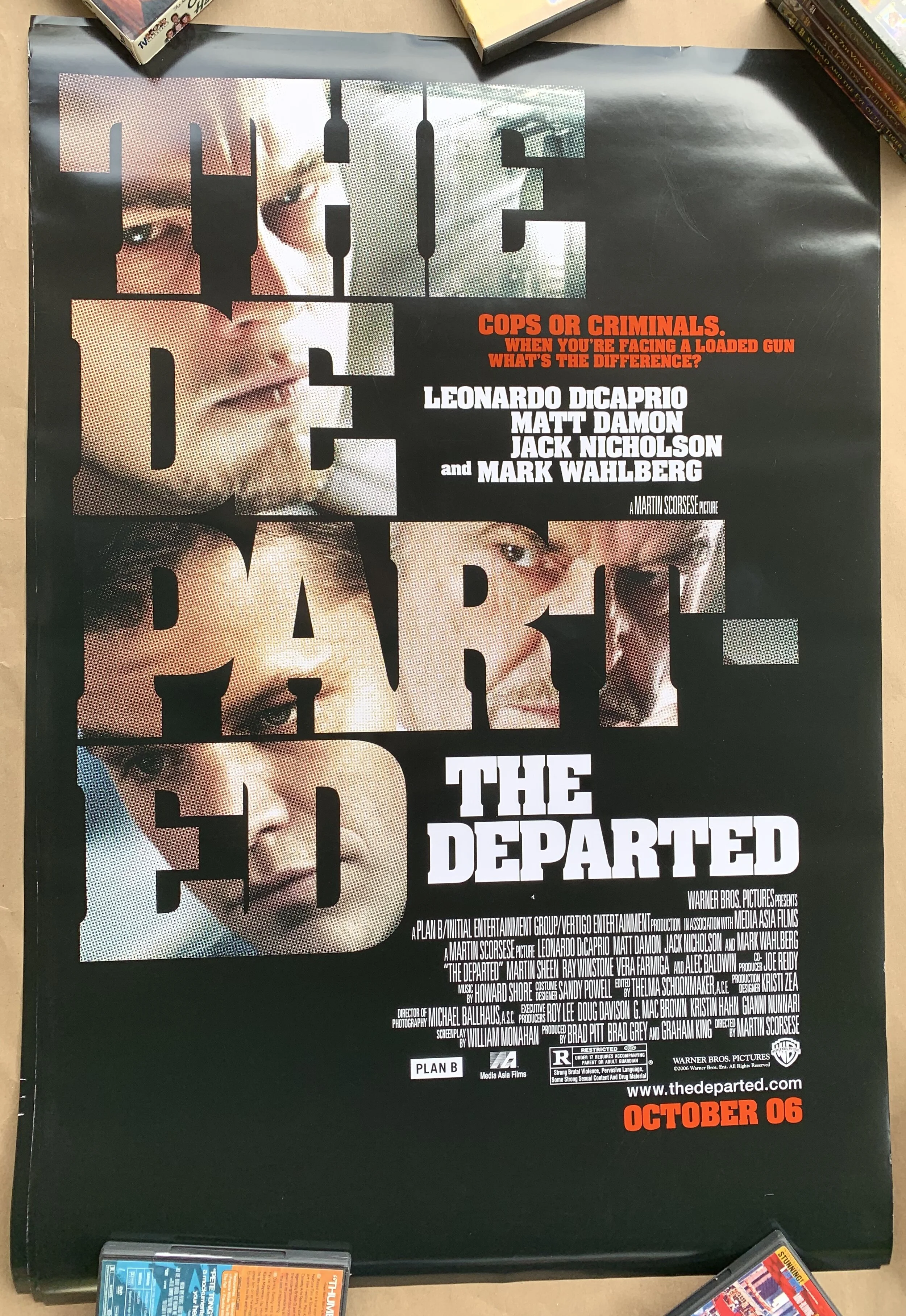 DEPARTED (2006) ORIGINAL ADVANCE ONE SHEET MOVIE POSTER