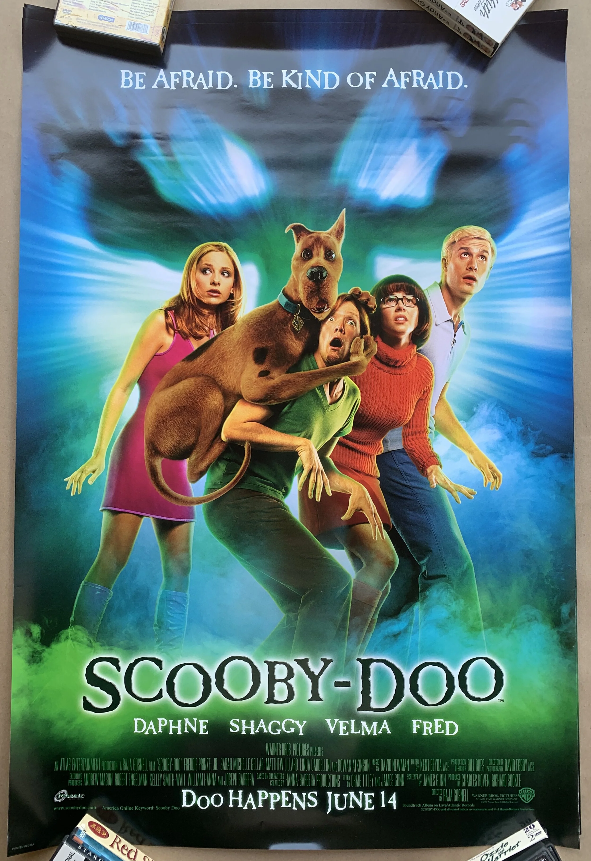 SCOOBY-DOO (2002) Original Theatrical Advance One-Sheet Movie Poster Animation FEROCIOUS POSTERS