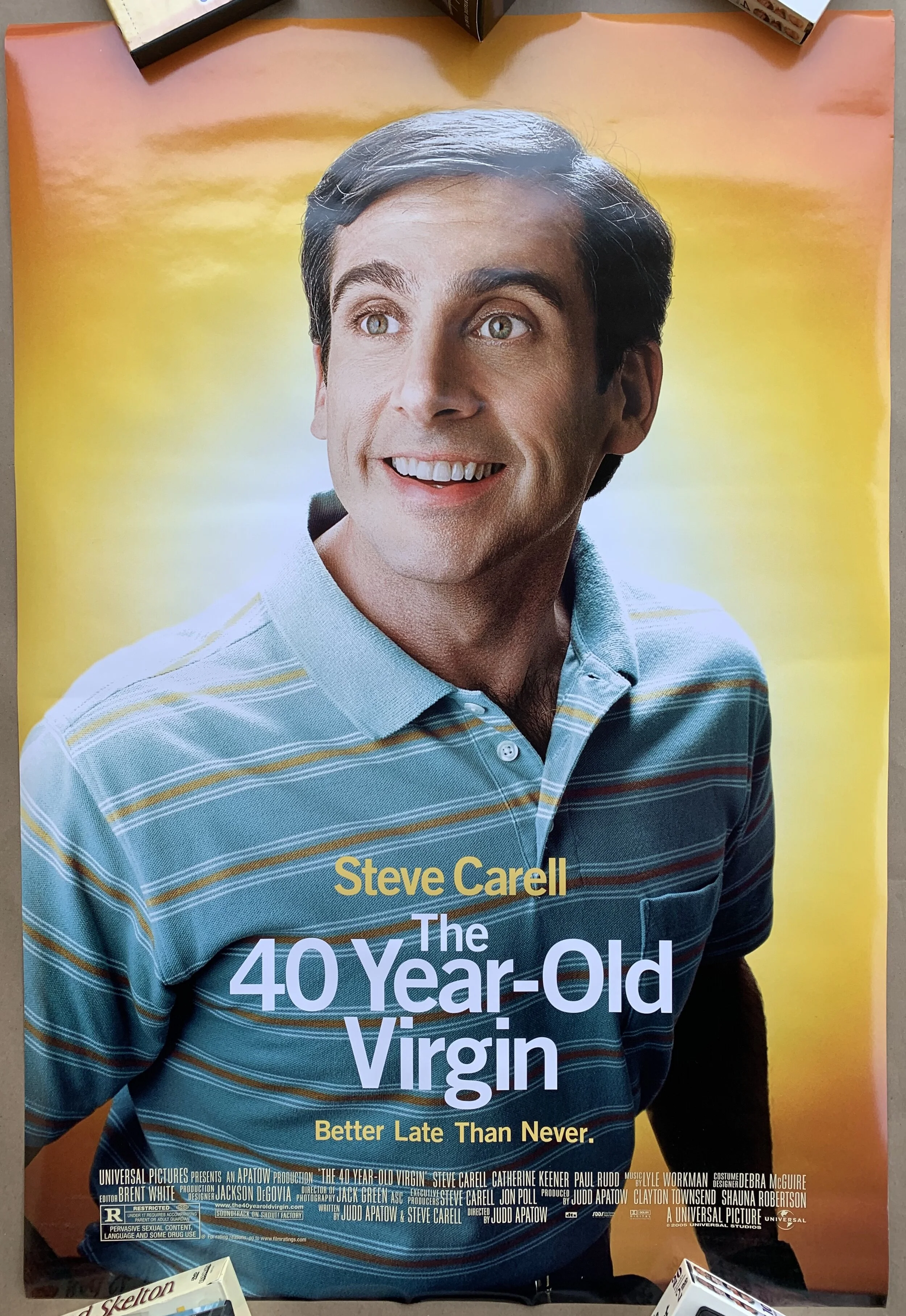 40 YEAR-OLD VIRGIN (2005) Original Theatrical One-Sheet Movie Poster Steve Carrell FEROCIOUS POSTERS