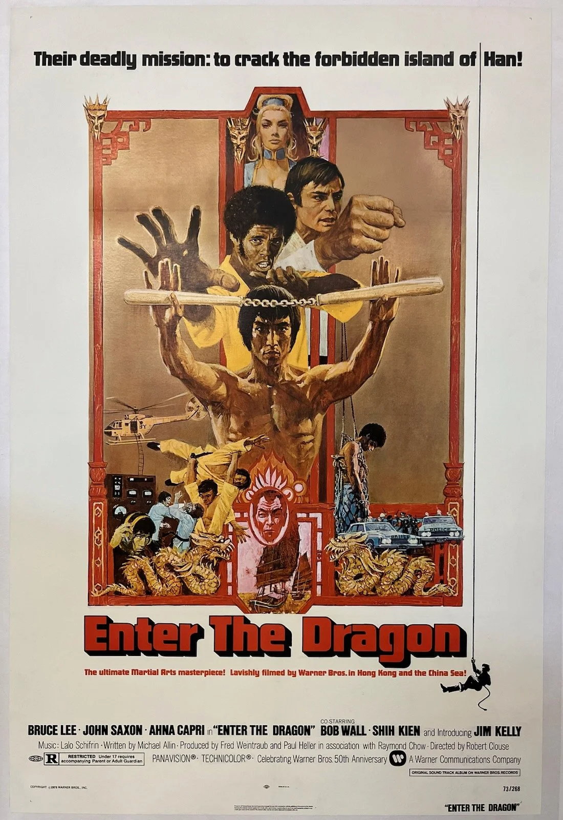 ENTER THE DRAGON  linenbacked one-sheet