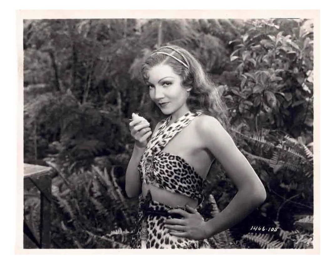 FOUR FRIGHTENED PEOPLE (1934) Original Vintage Movie Still Beautiful Claudette Colbert Wearing Sexy Leopardskin FEROCIOUS POSTERS & ART