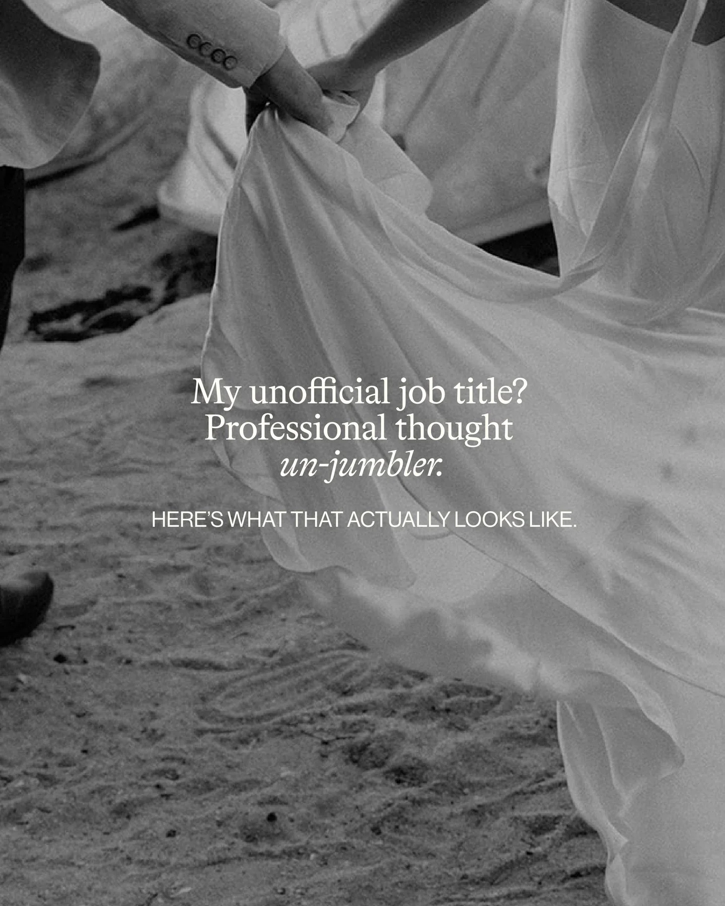 Professional thought un-jumbler at your service. 🫡

Let's dive into the brief vs the brand for @sophietphoto 🐚

This is what Sophie said when she saw her brand for the first time. "I can't even begin to explain how blown away I am. I feel as t