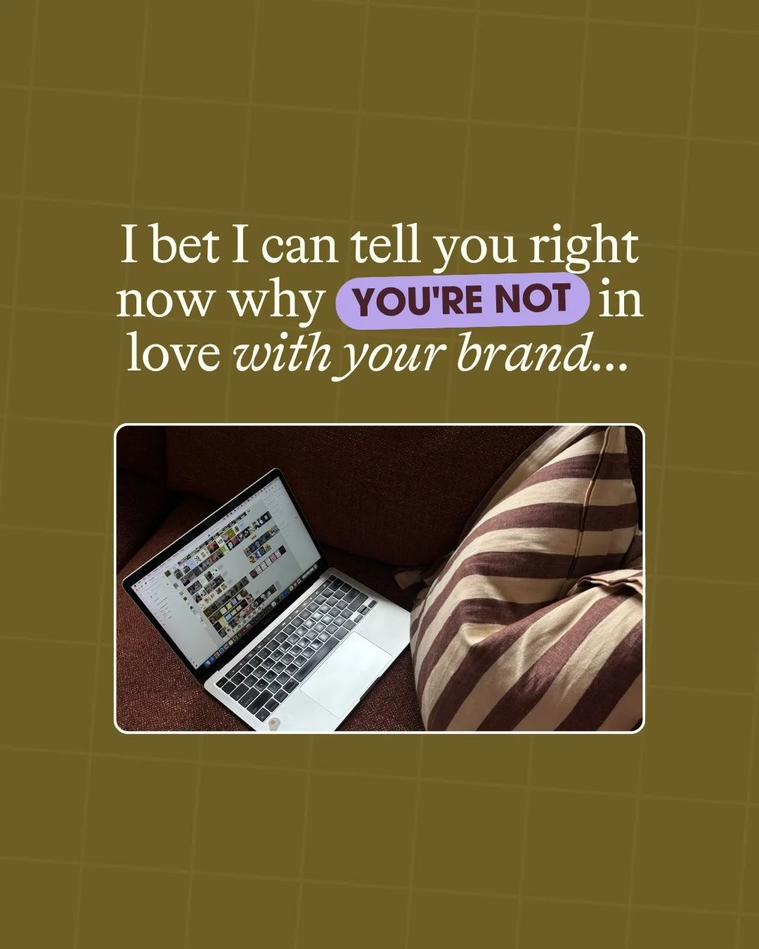 Can I tell you the conversation I have with founders almost every single week?

&ldquo;I don&rsquo;t hate my brand... it just doesn&rsquo;t feel like me anymore.&rdquo; 😩

And honestly? That&rsquo;s such a weird feeling to try and explain!!! 

Nothi