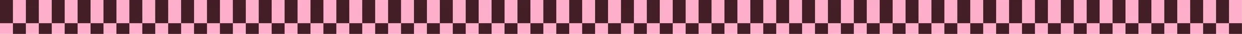 Pink and black checkerboard pattern border.