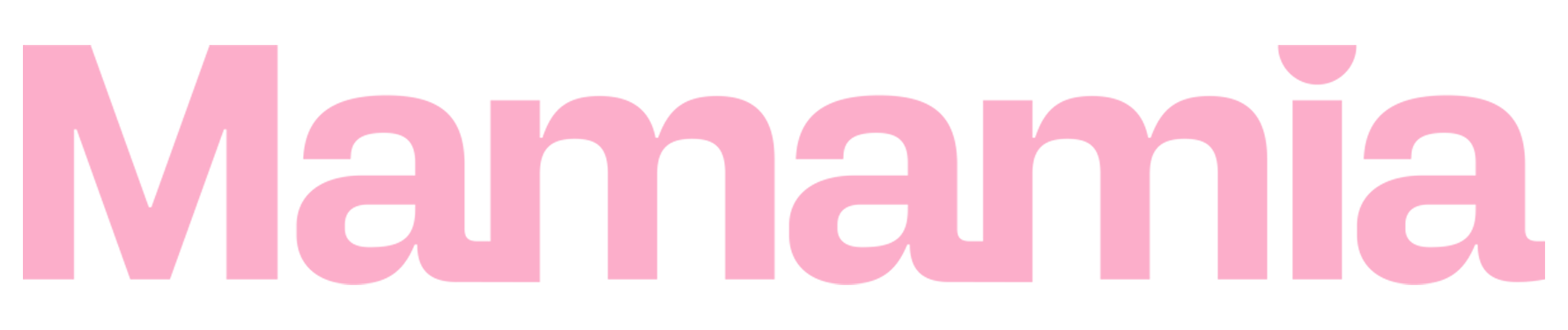 Large pink text displaying the word "Mamahia" on a transparent background.