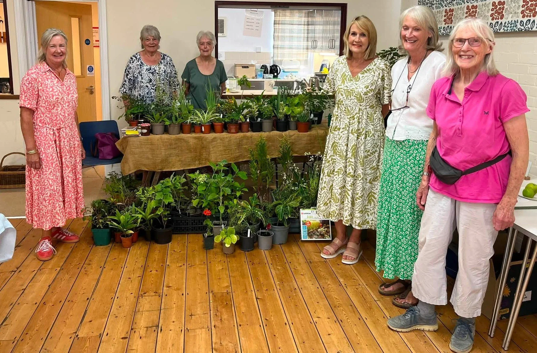 Committee members at the plant stall