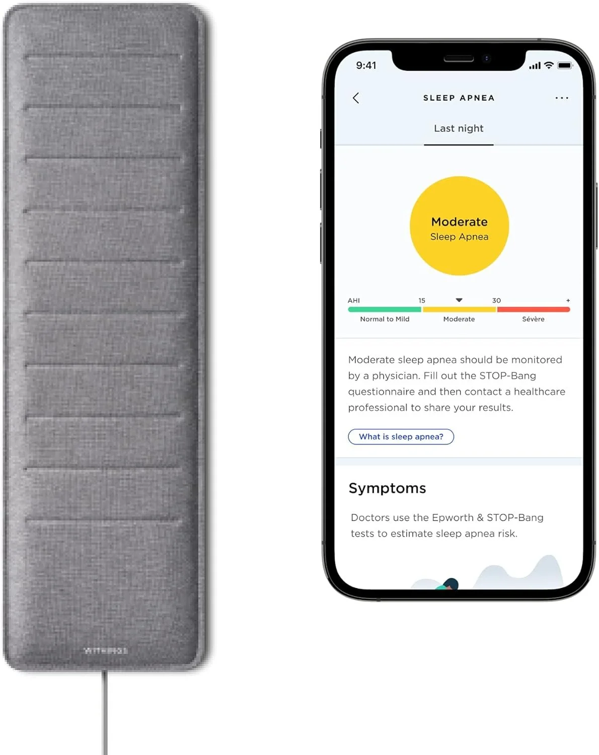 Withings Sleep Analyzer under-mattress sleep apnoea detection device for psoriasis patients