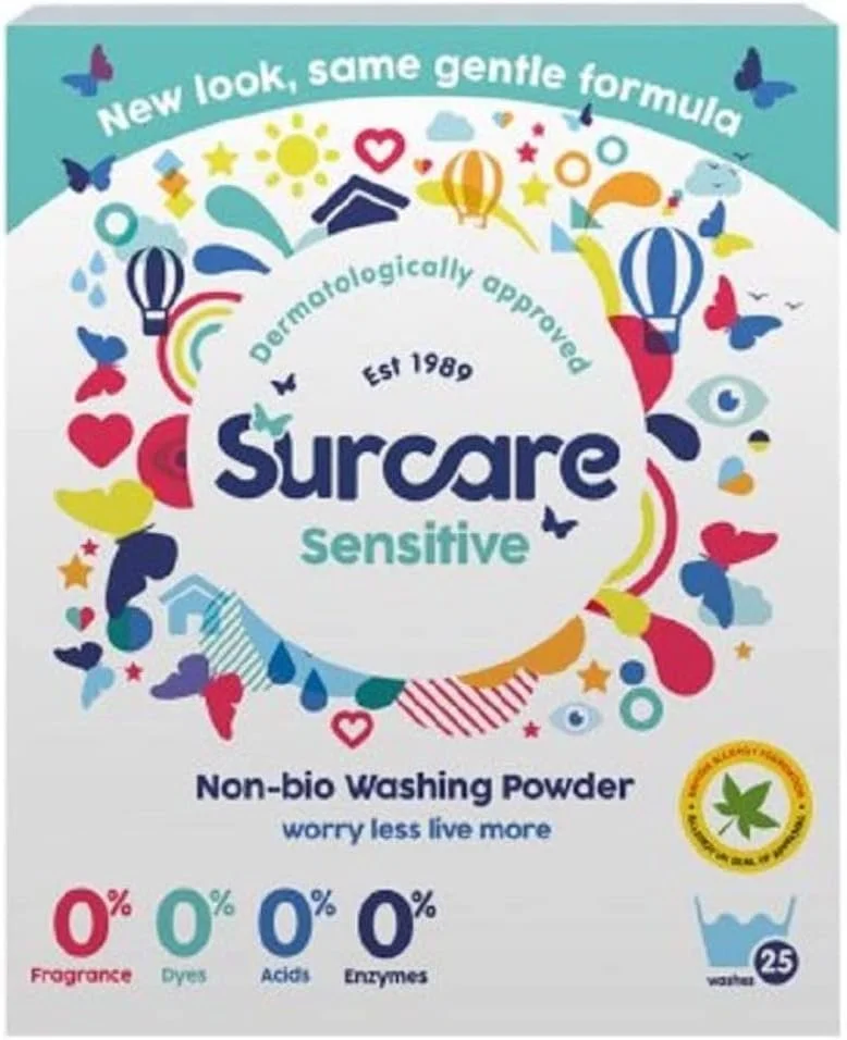 Surcare fragrance-free non-biological laundry detergent eczema sensitive skin