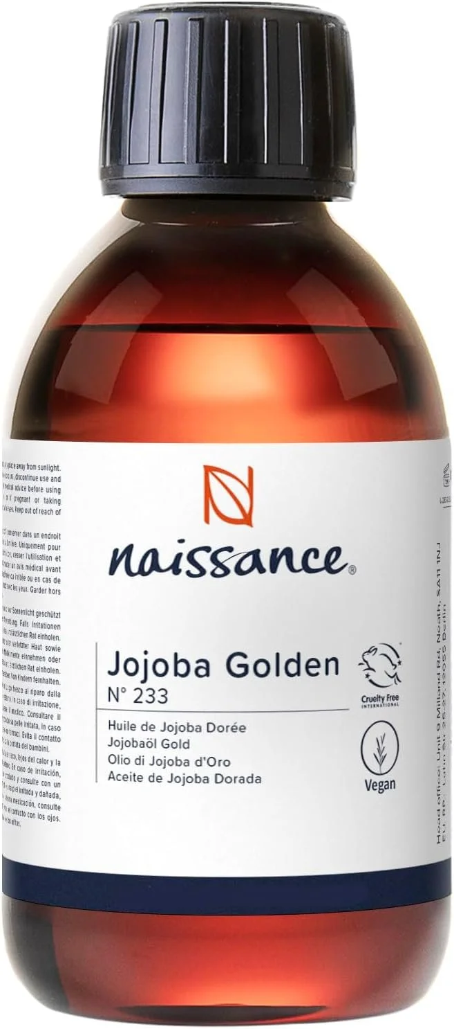Naissance cold-pressed jojoba oil eczema carrier oil wax ester ceramide-compatible