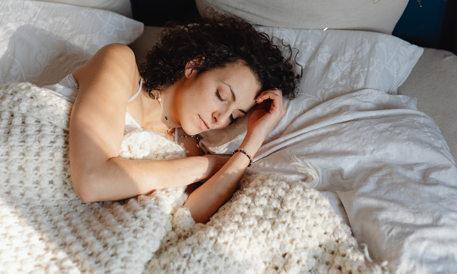 Person sleeping with mouth tape — nasal breathing sleep quality cortisol and acne connection explained