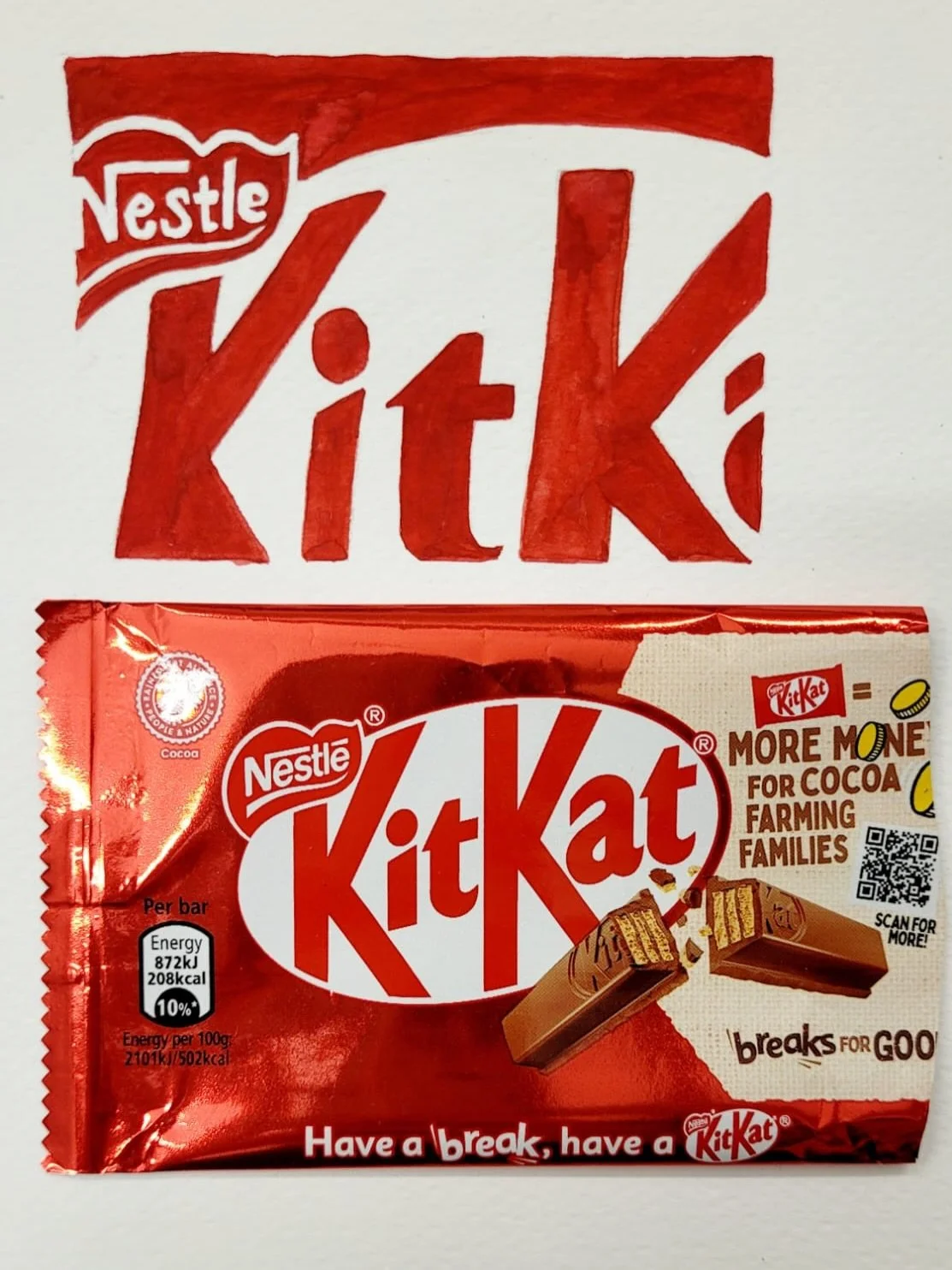 Last week in Kate&rsquo;s classes, the Watercolour and the How to Draw groups had a blast working with food packaging, especially treats 🍫✨

Chocolate bars, crisp packets, sweet wrappers&hellip; you name it, they drew it!

They spent time replicatin