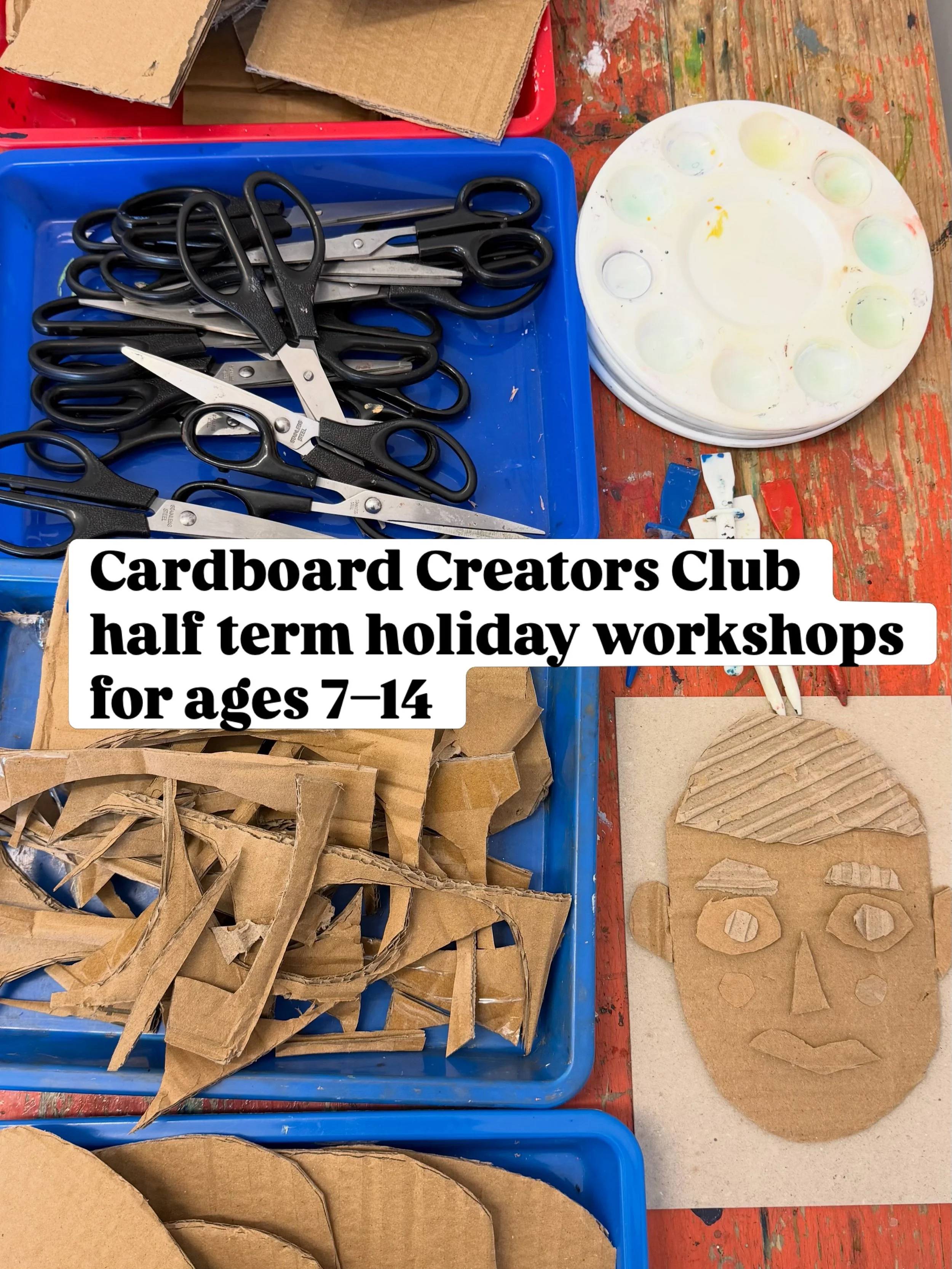 Half Term Cardboard Creators Club 📦✂️

A Summer Exhibition Special for imaginative 7&ndash;14 year olds.

This half term, our Holiday Workshop Creators will help transform the turret room Insole Court into a giant immersive cardboard installation, b