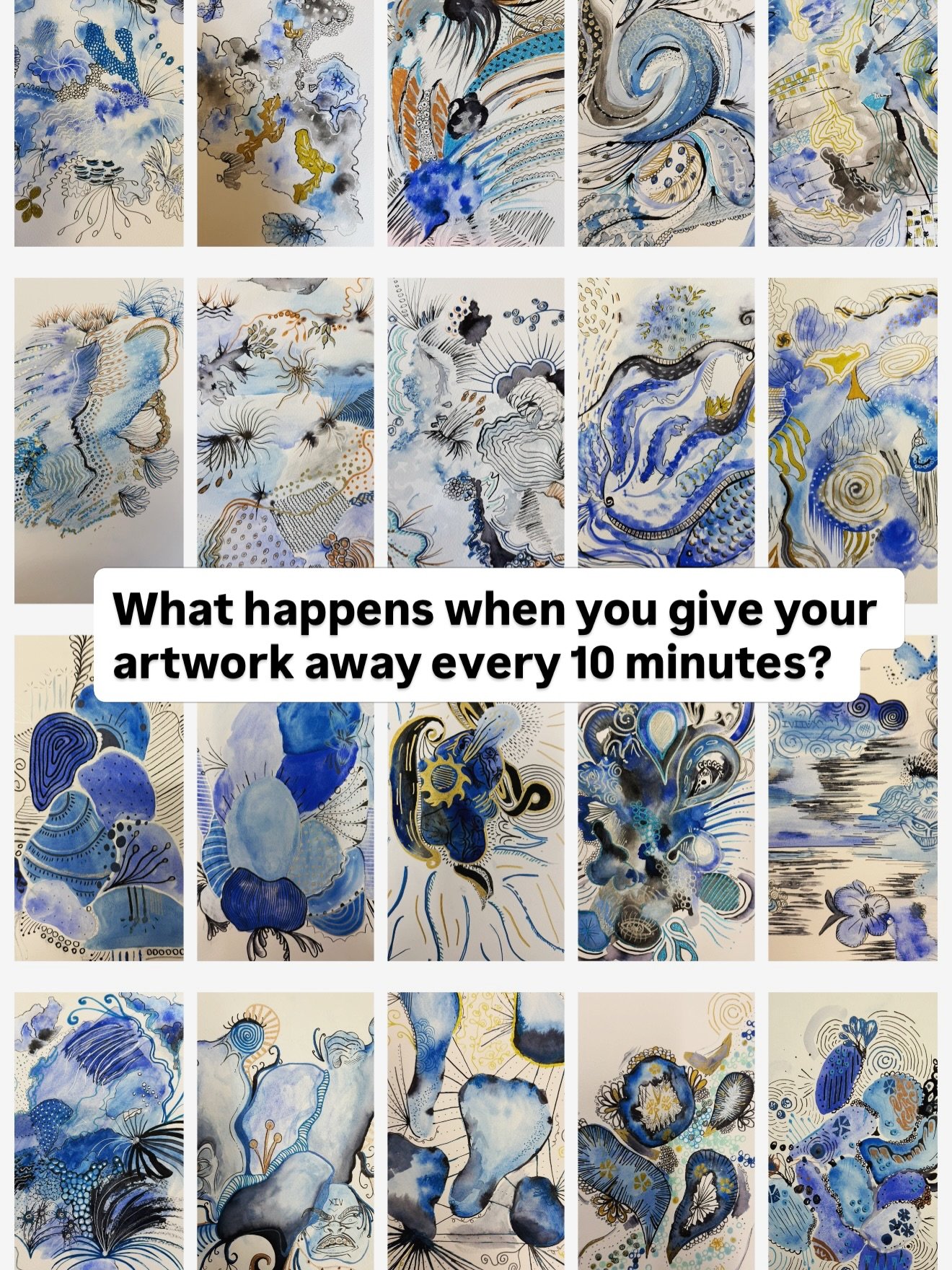 Pass it on! 

This week, lots of our groups have been trying something a little different&hellip;

Every 10 minutes, pass your artwork to the person on your left.
Change the media.
Add your marks.
Then&hellip; pass it on again!

No overthinking. No p