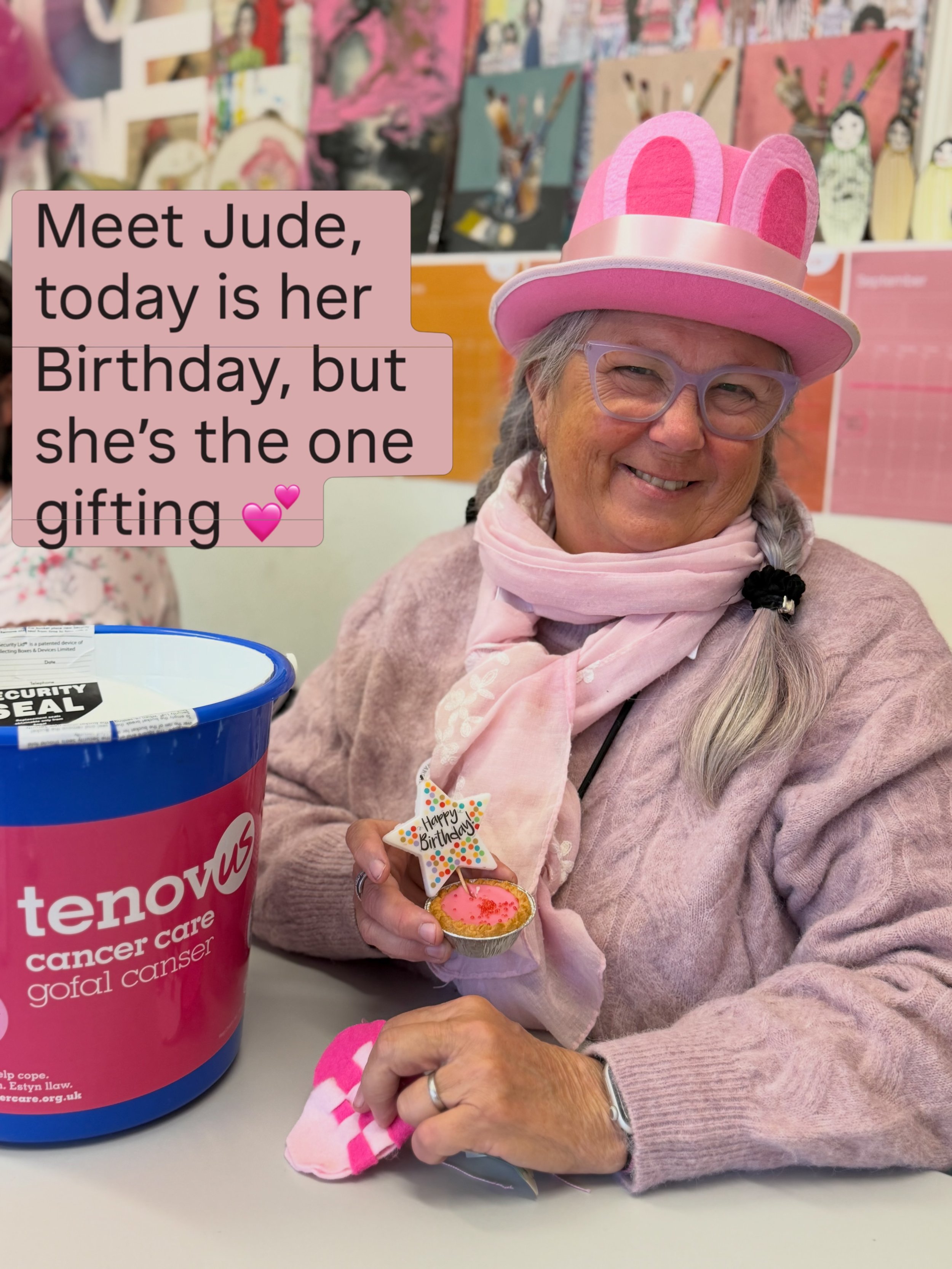 Meet Jude, Birthday girl. Heart of GOLD! 

Judith has been part of our @thesketcherproject and @thestitcherproject family for almost nine years, and today she did something truly special! 

Having lost both her birth mum and adoptive mum to breast ca