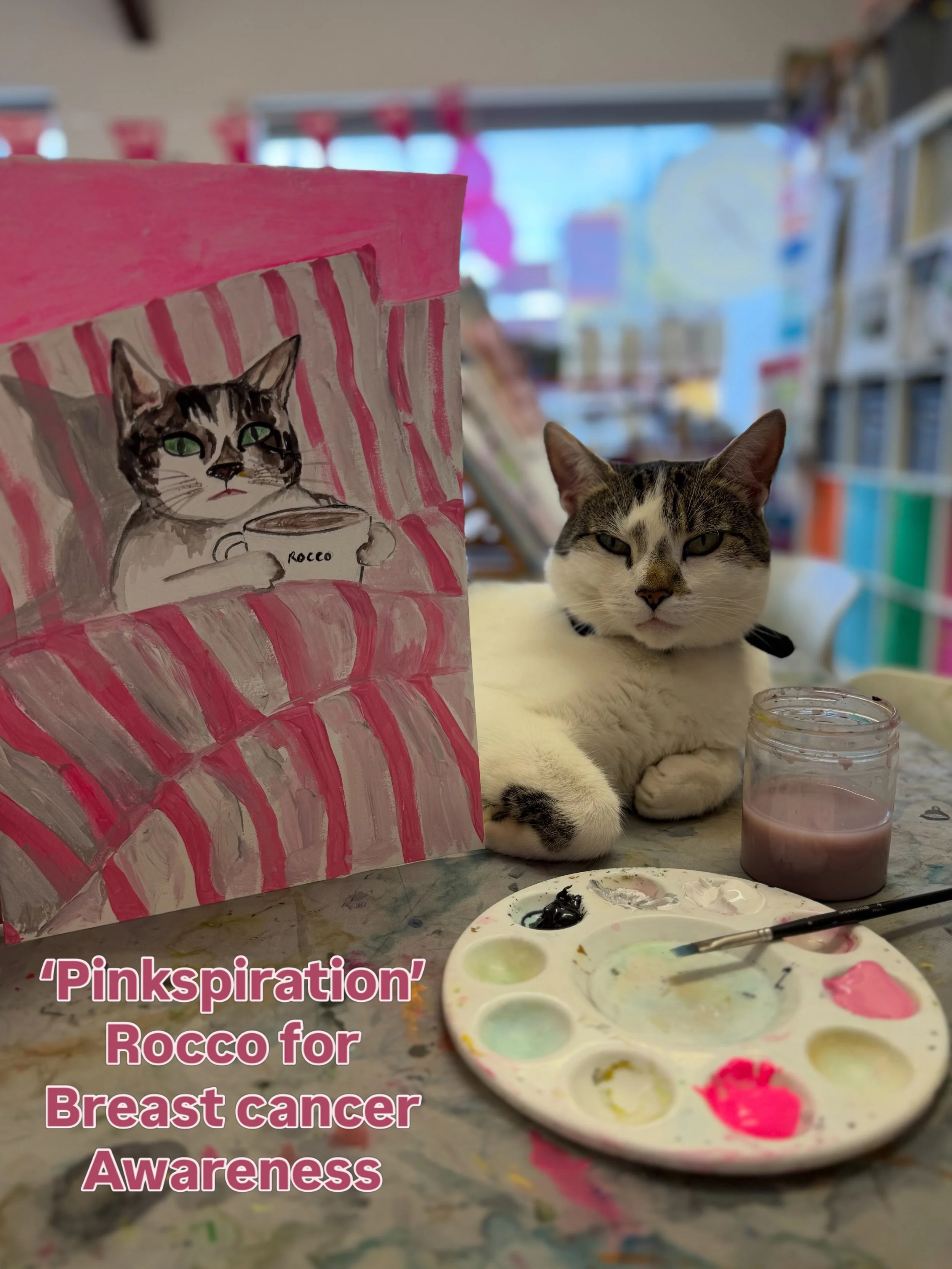 Even Rocco is getting behind our Pinkspiration Week 🐾

Our studio cat is showing his support for Breast Cancer Awareness Month and helping us raise money for @tenovuscancer through our raffle!

But he is not the prize!!! 

#bethmorrisworkshops #comm