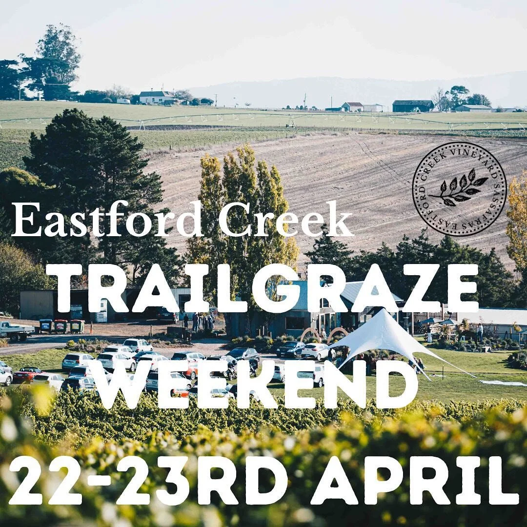 We’re gearing up for a big TrailGraze weekend this year!  Our tours are once more available, but this year they include lunch as well. Visit https://www.eventbrite.com.au/o/eastford-creek-vineyard-44467618563 for tickets or search Eastford Cree