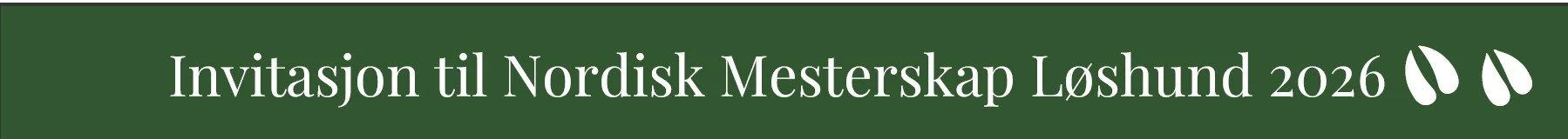 Nordisk Mesterskap løshund 2026 