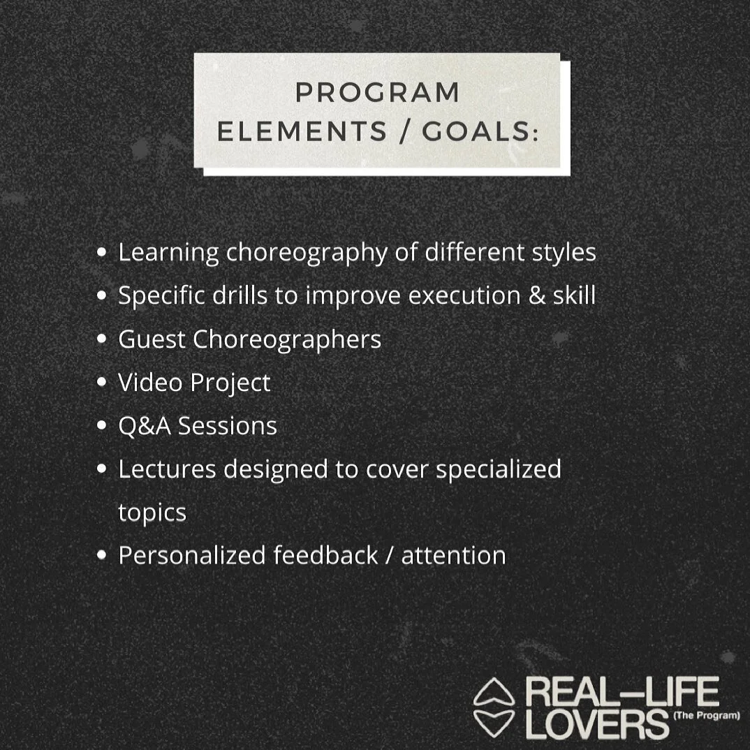 Some elements I am aiming to fulfill as a part of this program! Been so blessed while reading some of the applications. Sincerely excited to dance, connect, &amp; grow with y&rsquo;all ✨