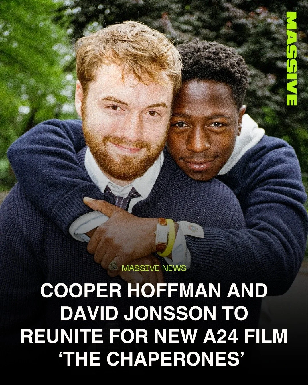 Your favourite duo returns!

Fresh off the release of their new film THE LONG WALK where they were praised for their chemistry and emotional performances, Cooper Hoffman and David Jonsson are in talks to star in new film THE CHAPERONES for A24.

Dire