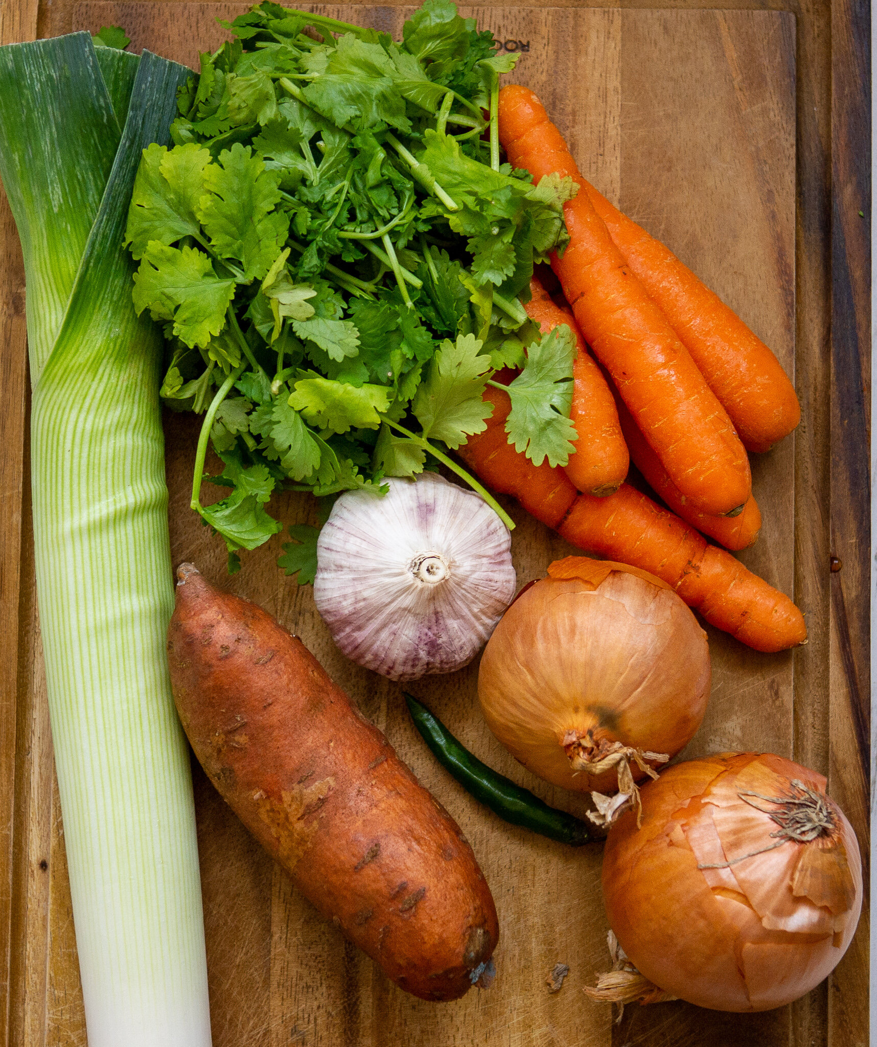 Sweet potato &amp; carrot soup with haldi