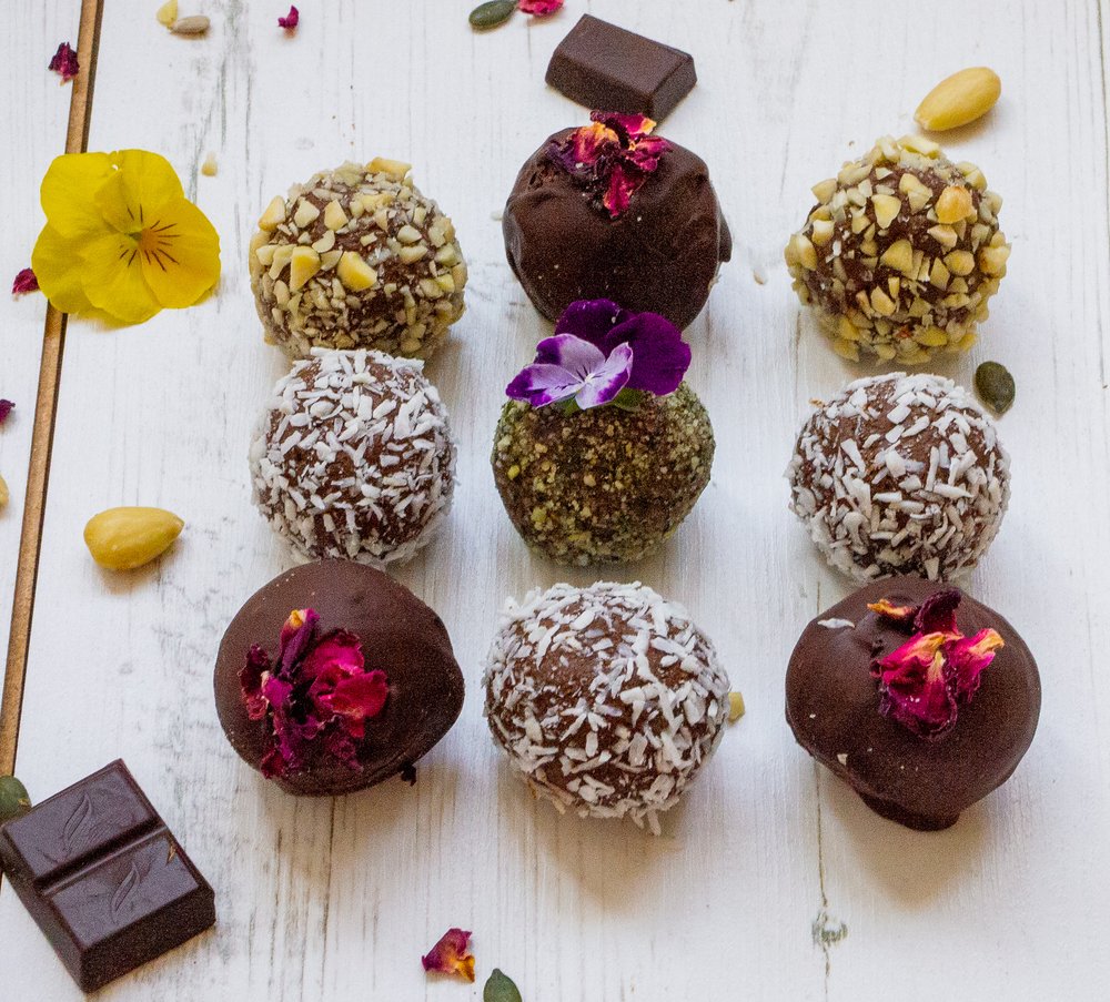 avocado and chocolate truffles gluten and dairy free by kam sokhi allergy chef 