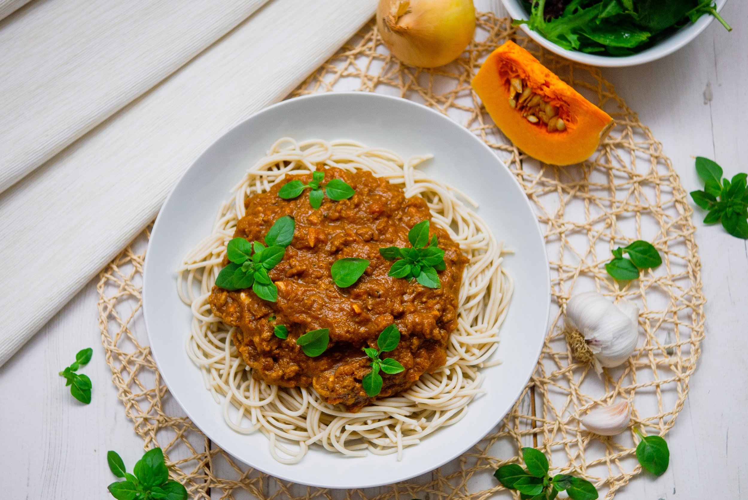 Tomato free spaghetti bolognaise