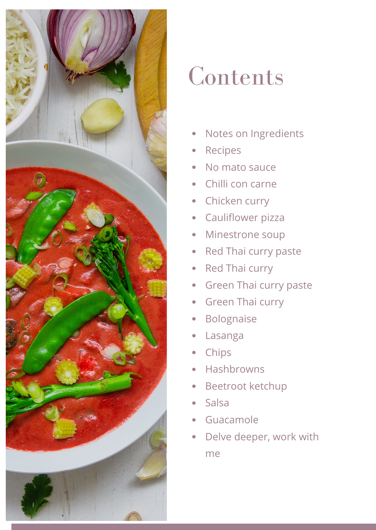 Recipes in the cookbook