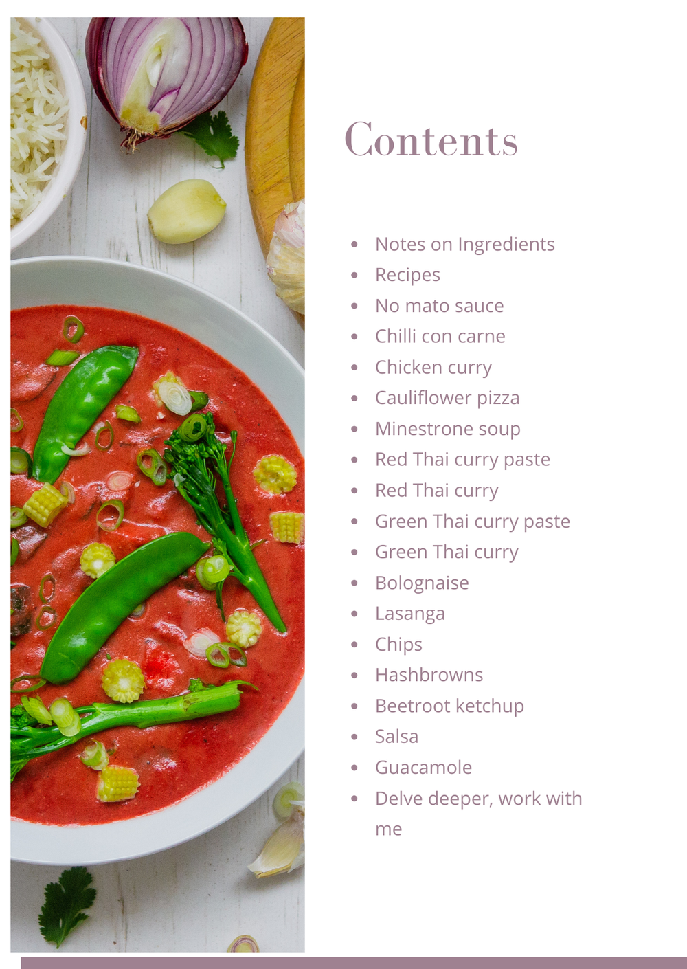 Recipes in the cookbook