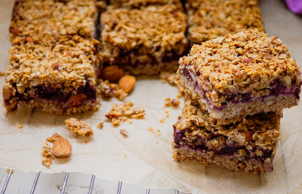 Cherry bakewell flapjacks