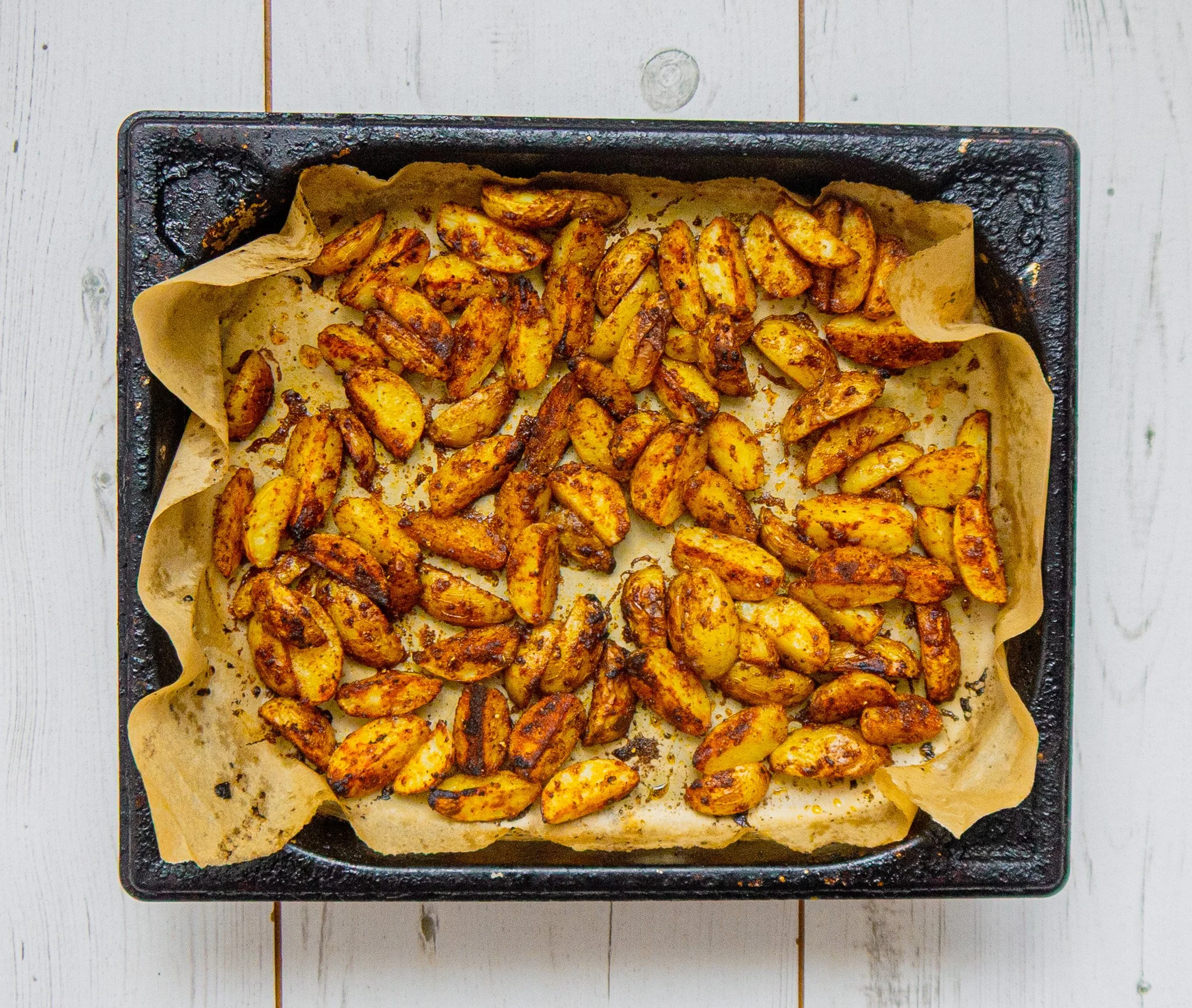 Crispy Seasoned Baked Potato Wedges by kam sokhi allergy chef 